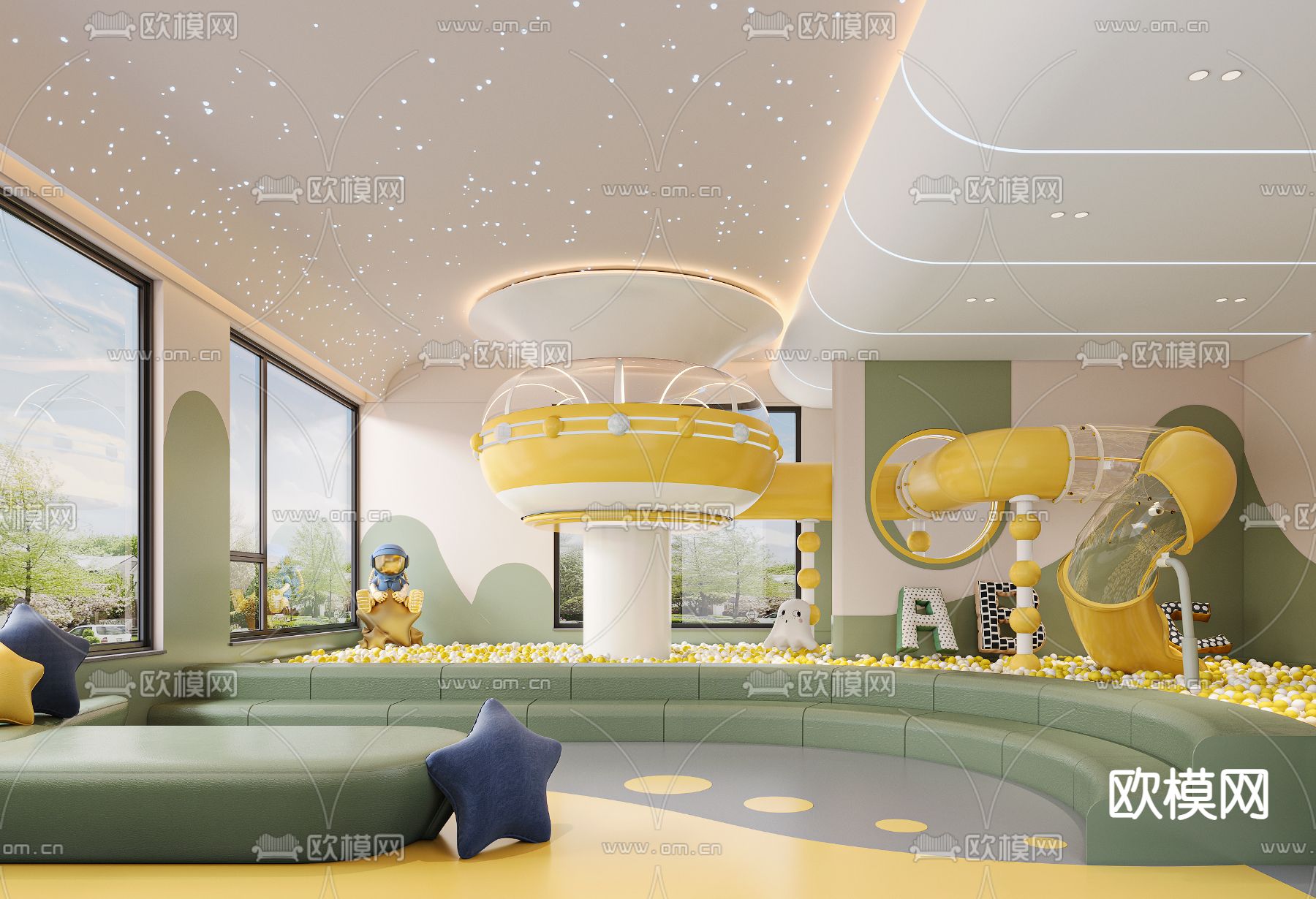 幼儿园 儿童活动室3d模型下载