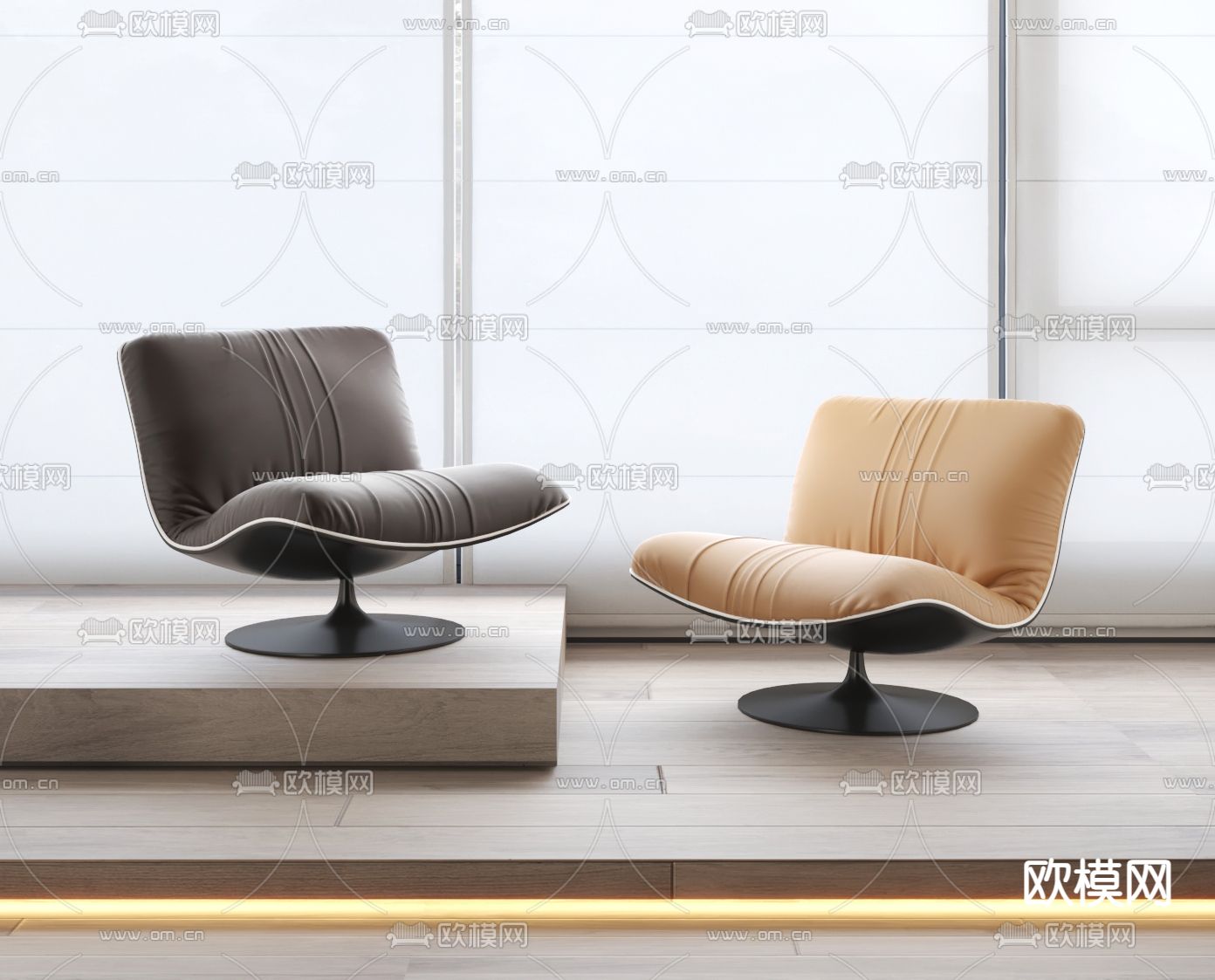 沙发椅 休闲椅3d模型下载（渲染图2）