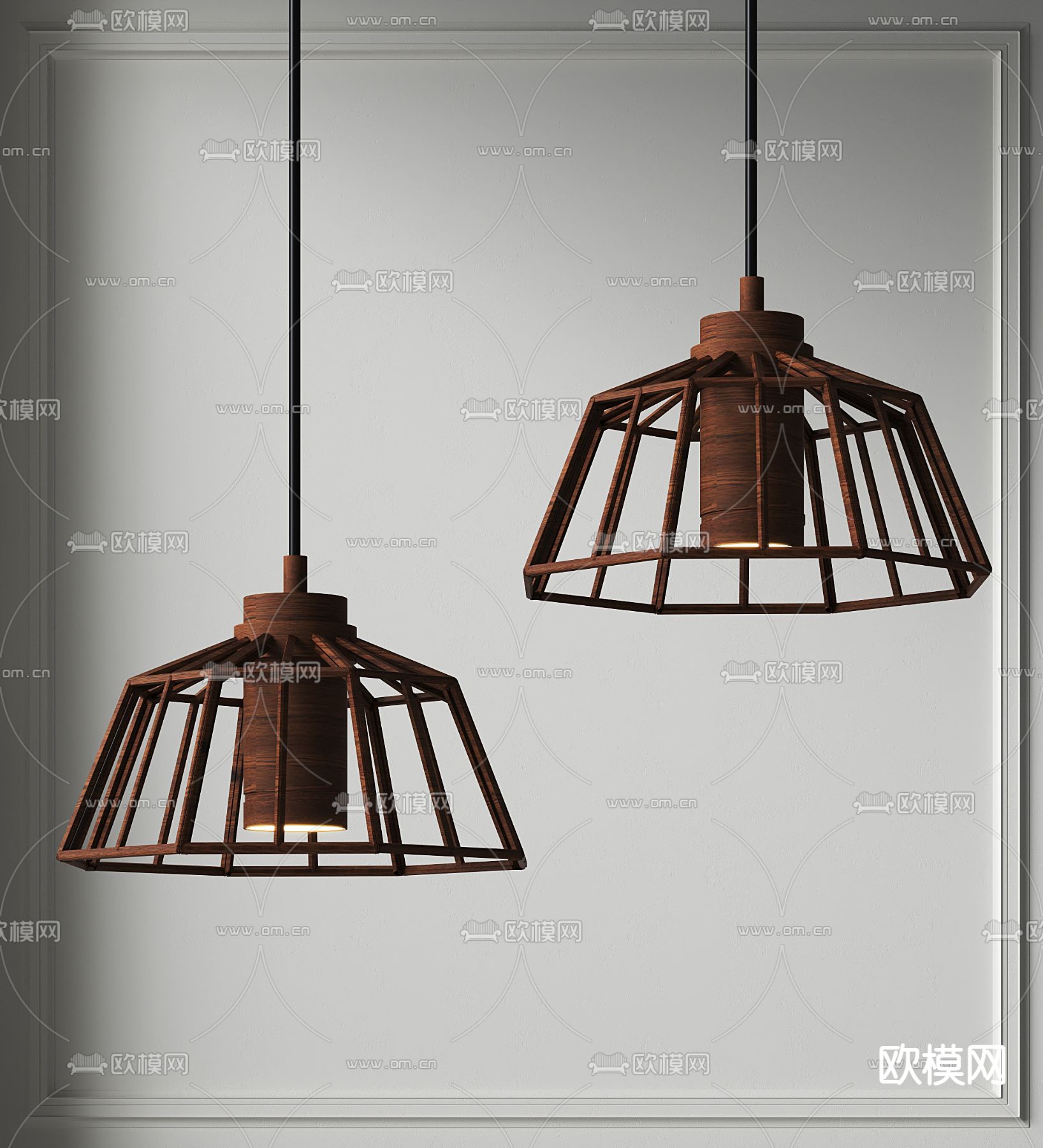 侘寂吊灯3d模型下载