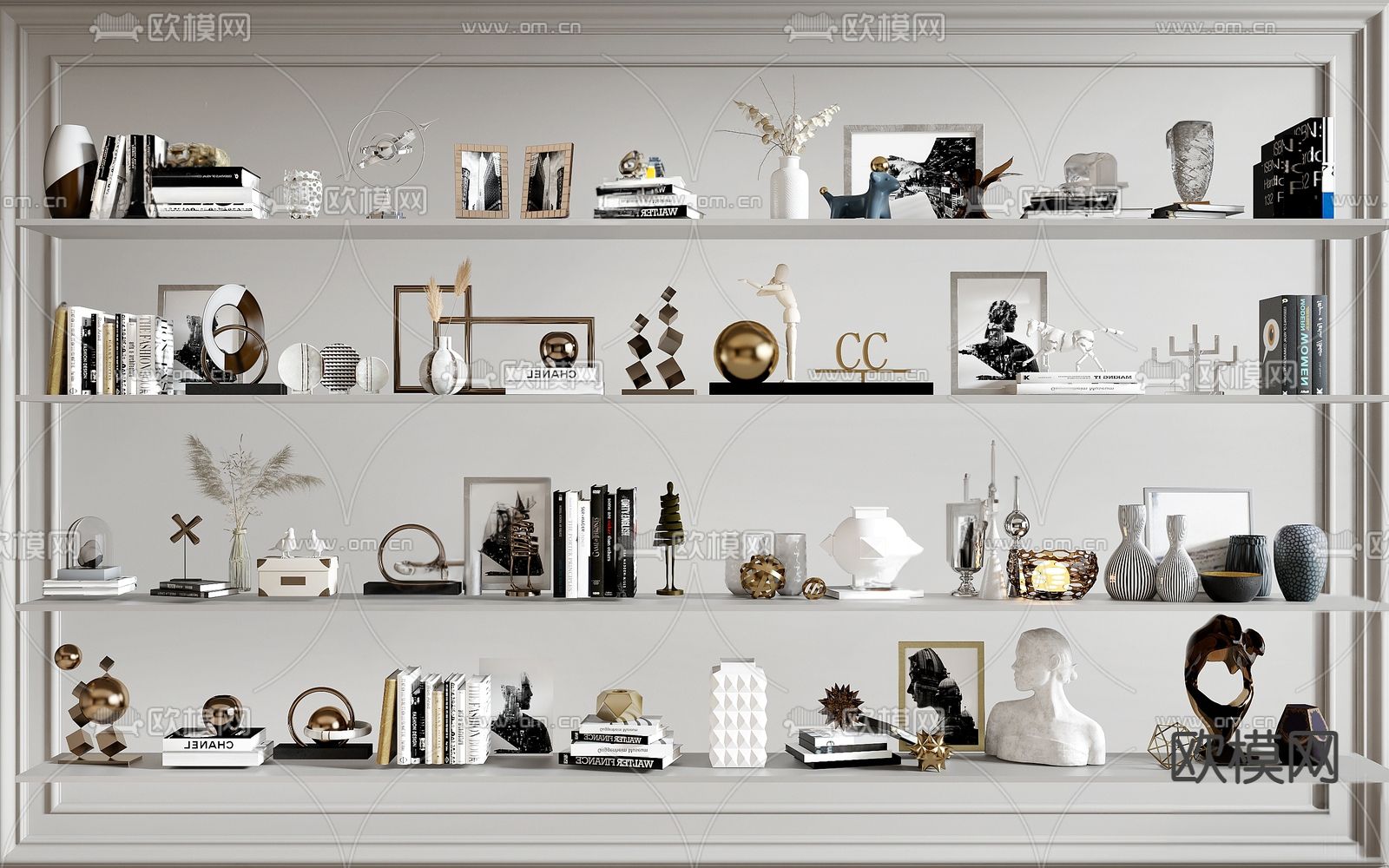 现代饰品摆件su模型下载（渲染图1）