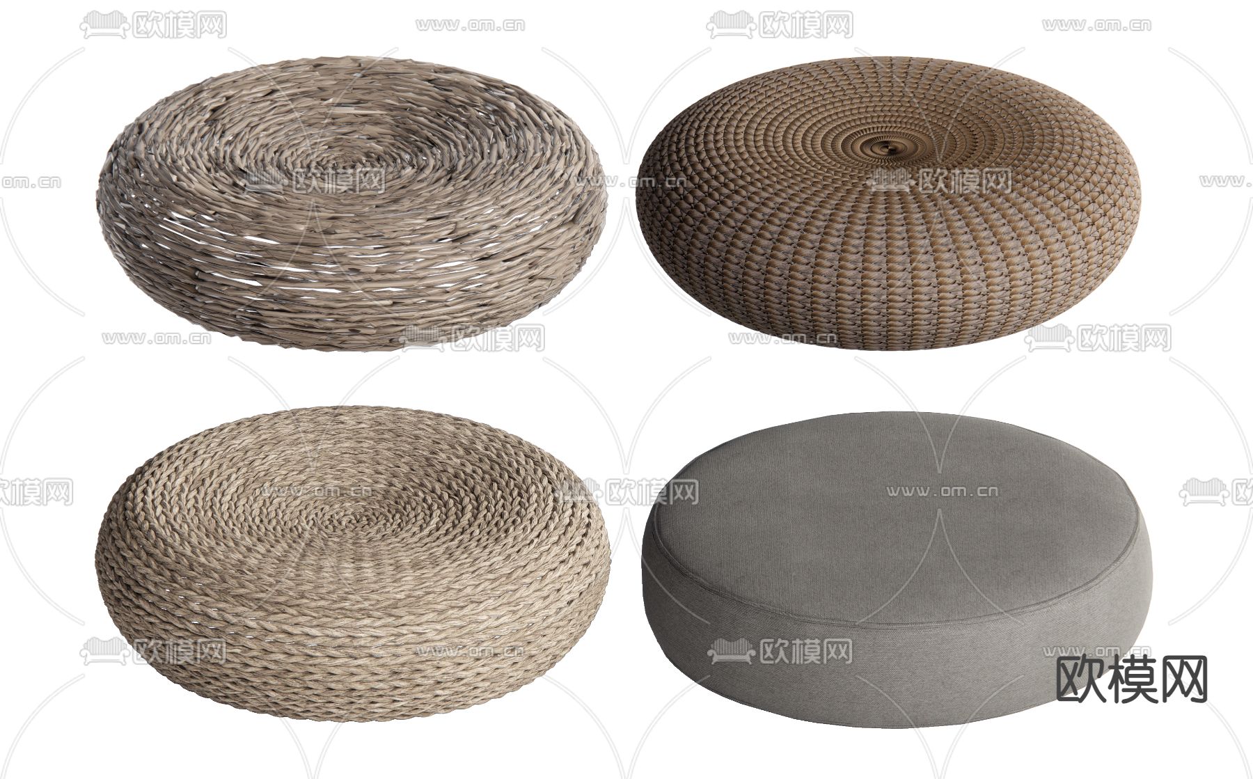 日式蒲团 坐垫su模型下载（渲染图1）