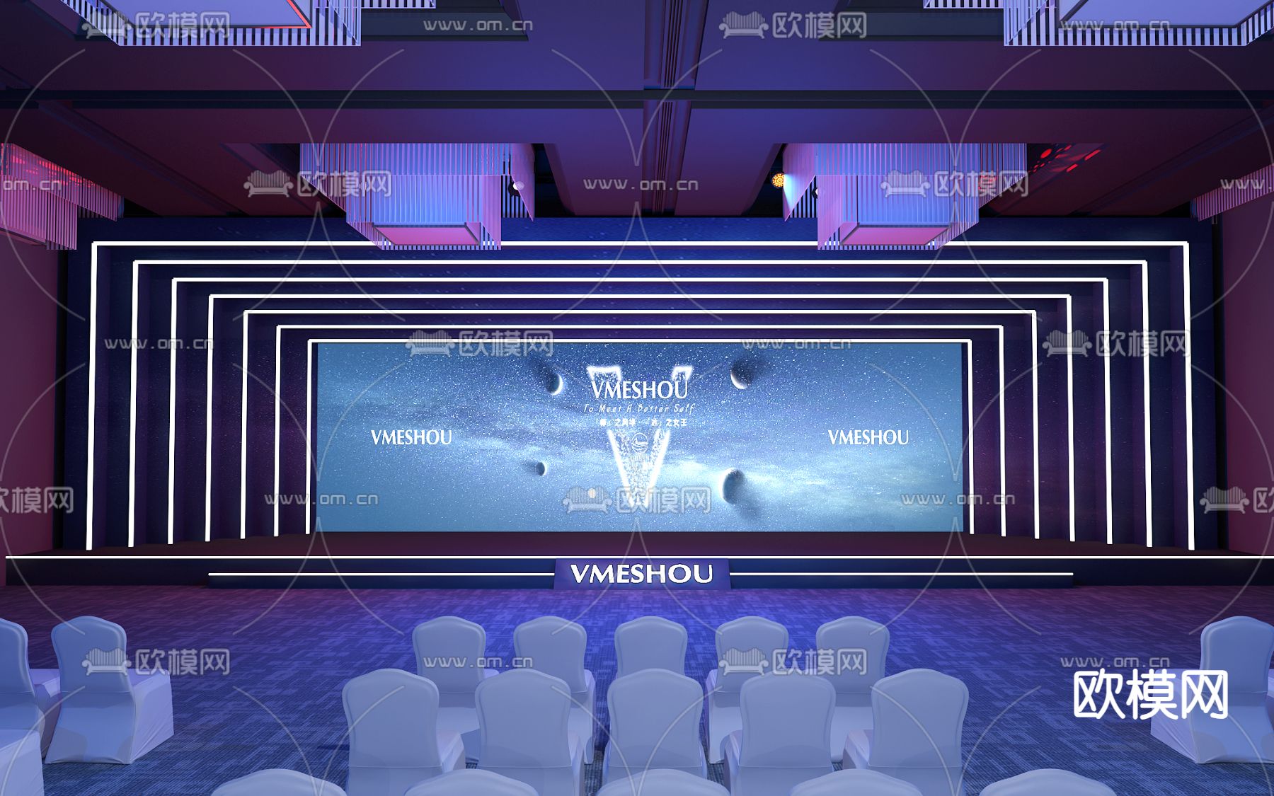 活动舞台 展览舞台3d模型下载