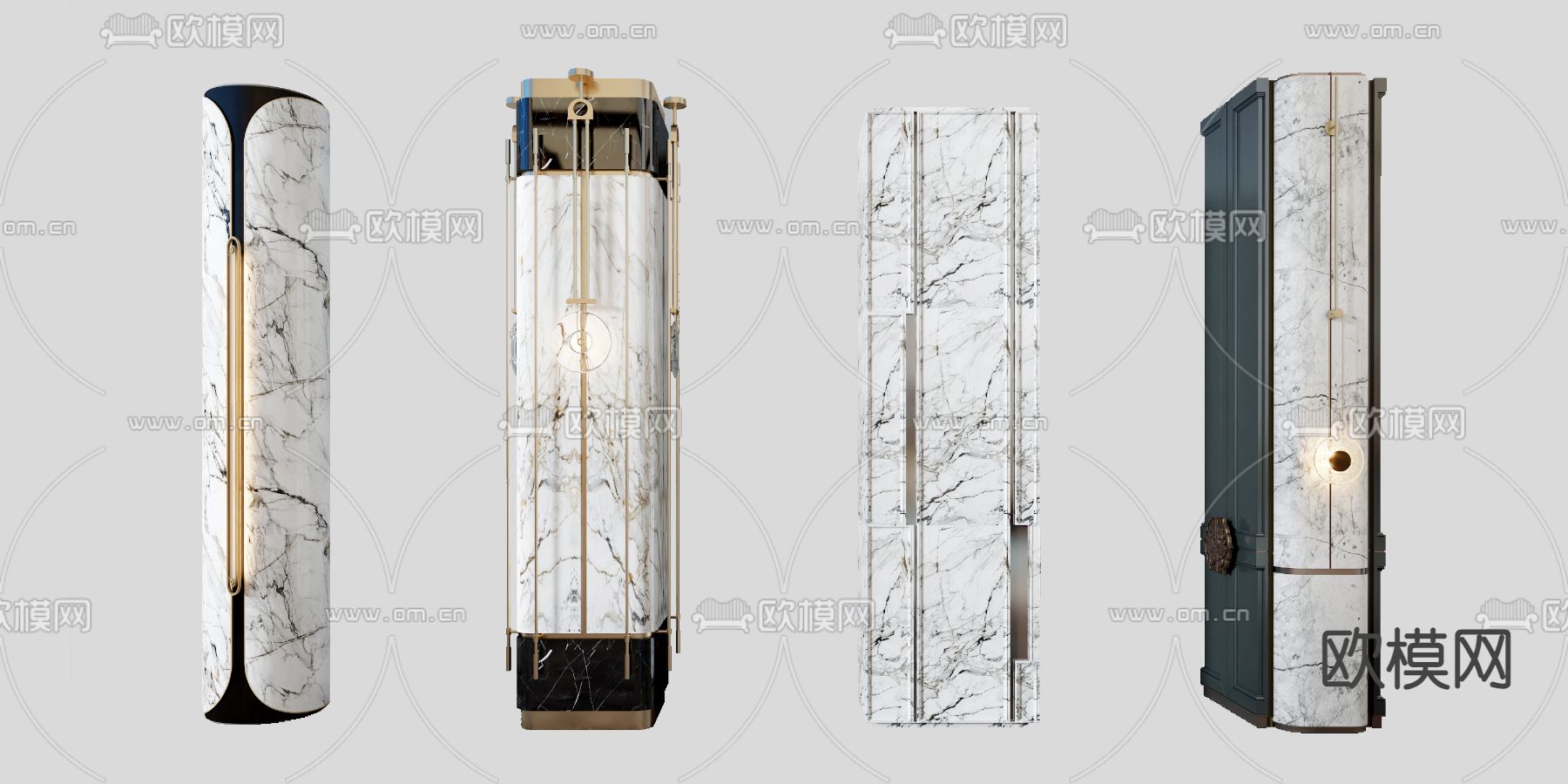 大理石柱子3d模型下载