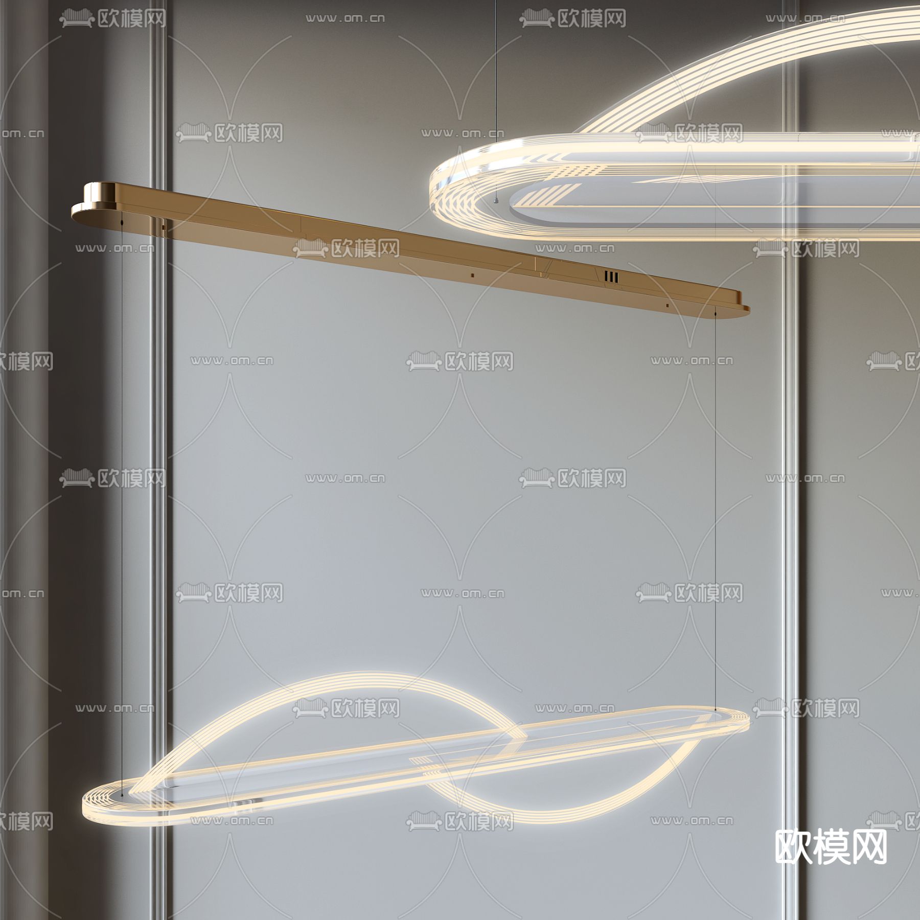 玻璃吊灯 餐厅吊灯3d模型下载