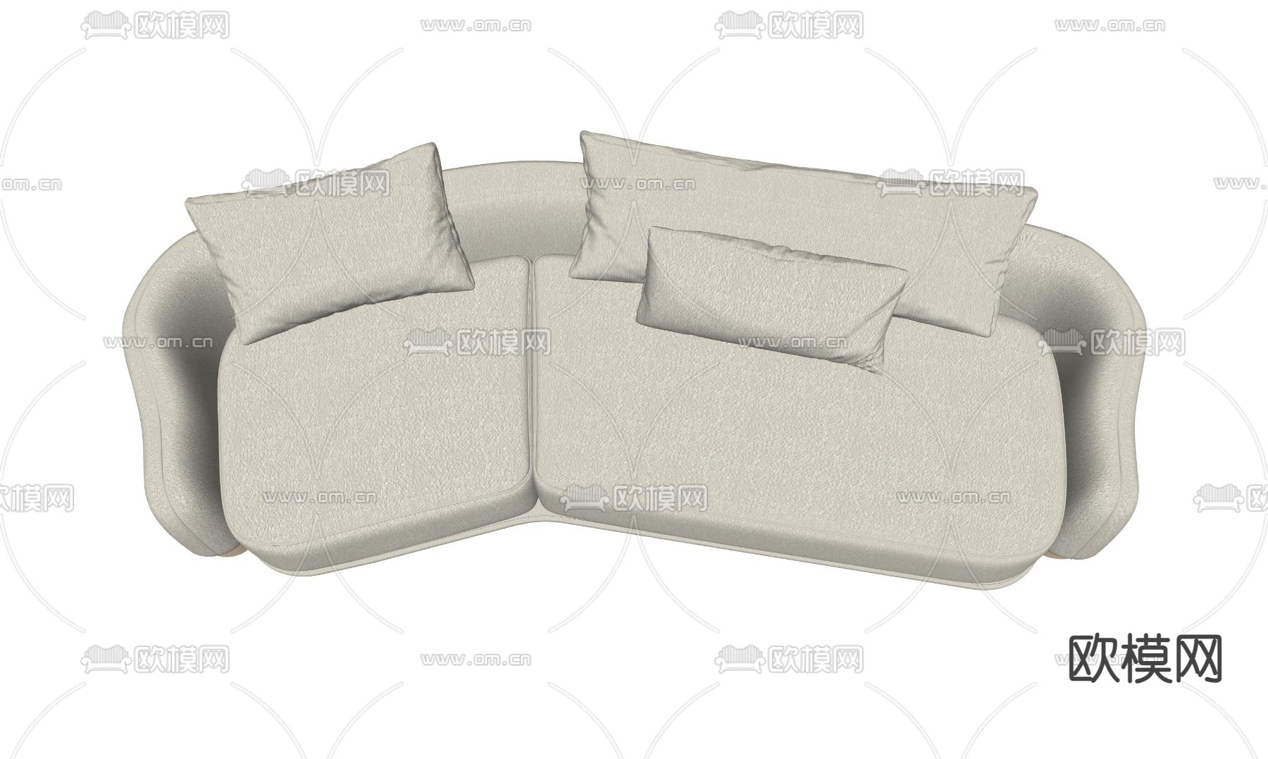 HESSENTIA 多人沙发su模型下载（渲染图2）