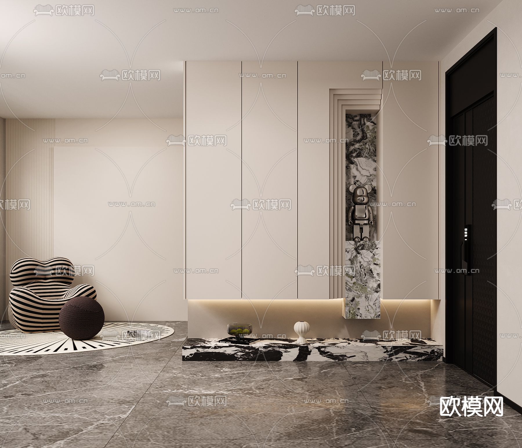 入户玄关 过道3d模型下载