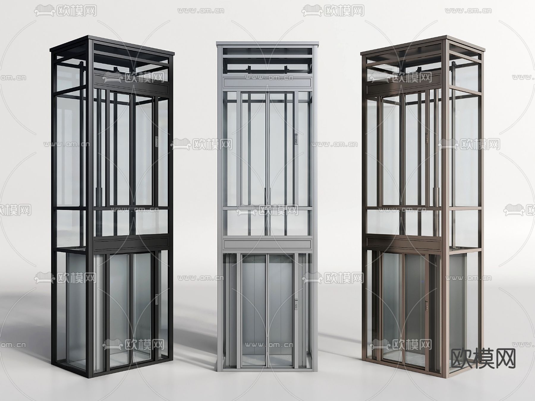 观光电梯3d模型下载