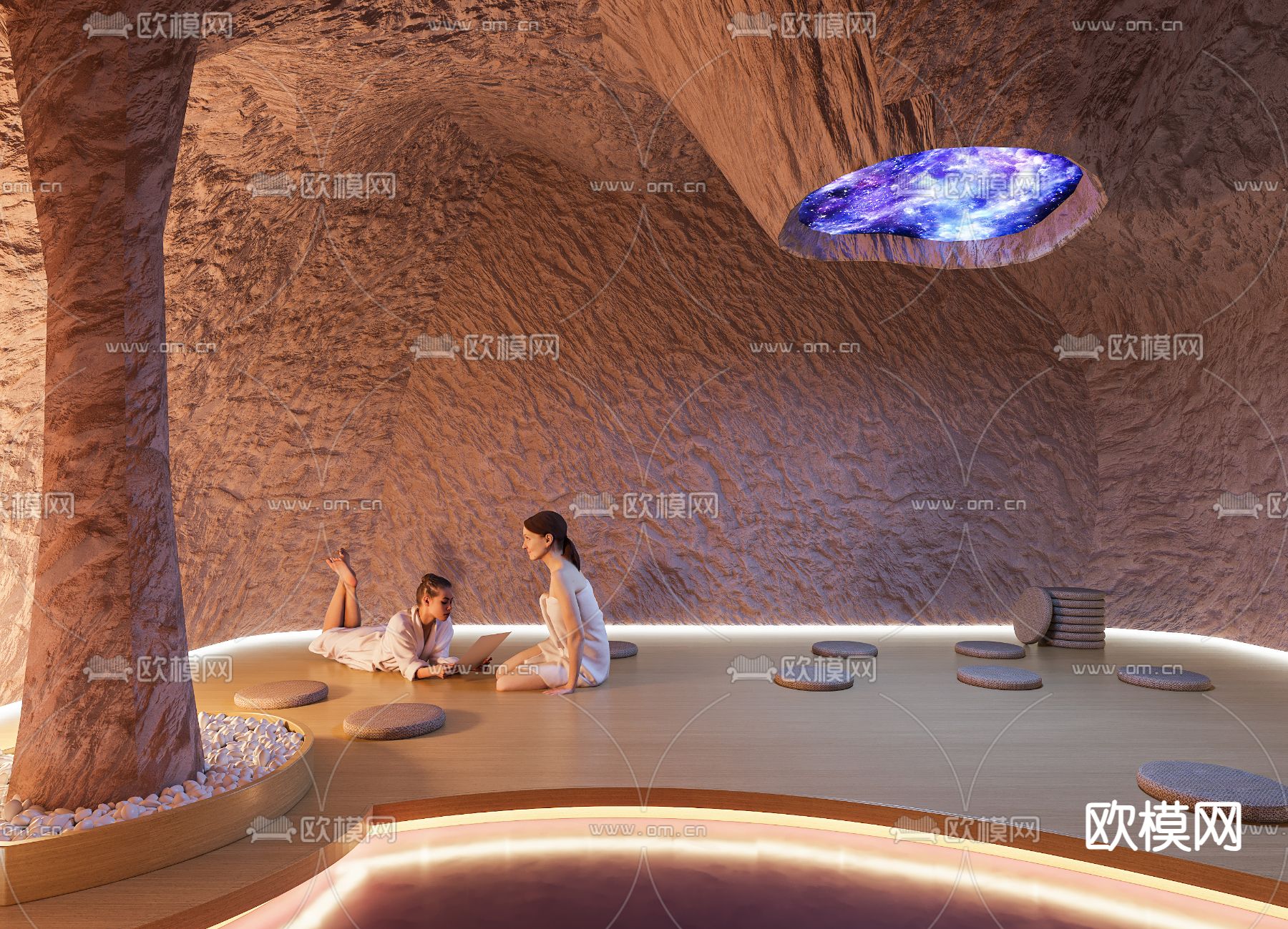 窑洞汗蒸房3d模型下载