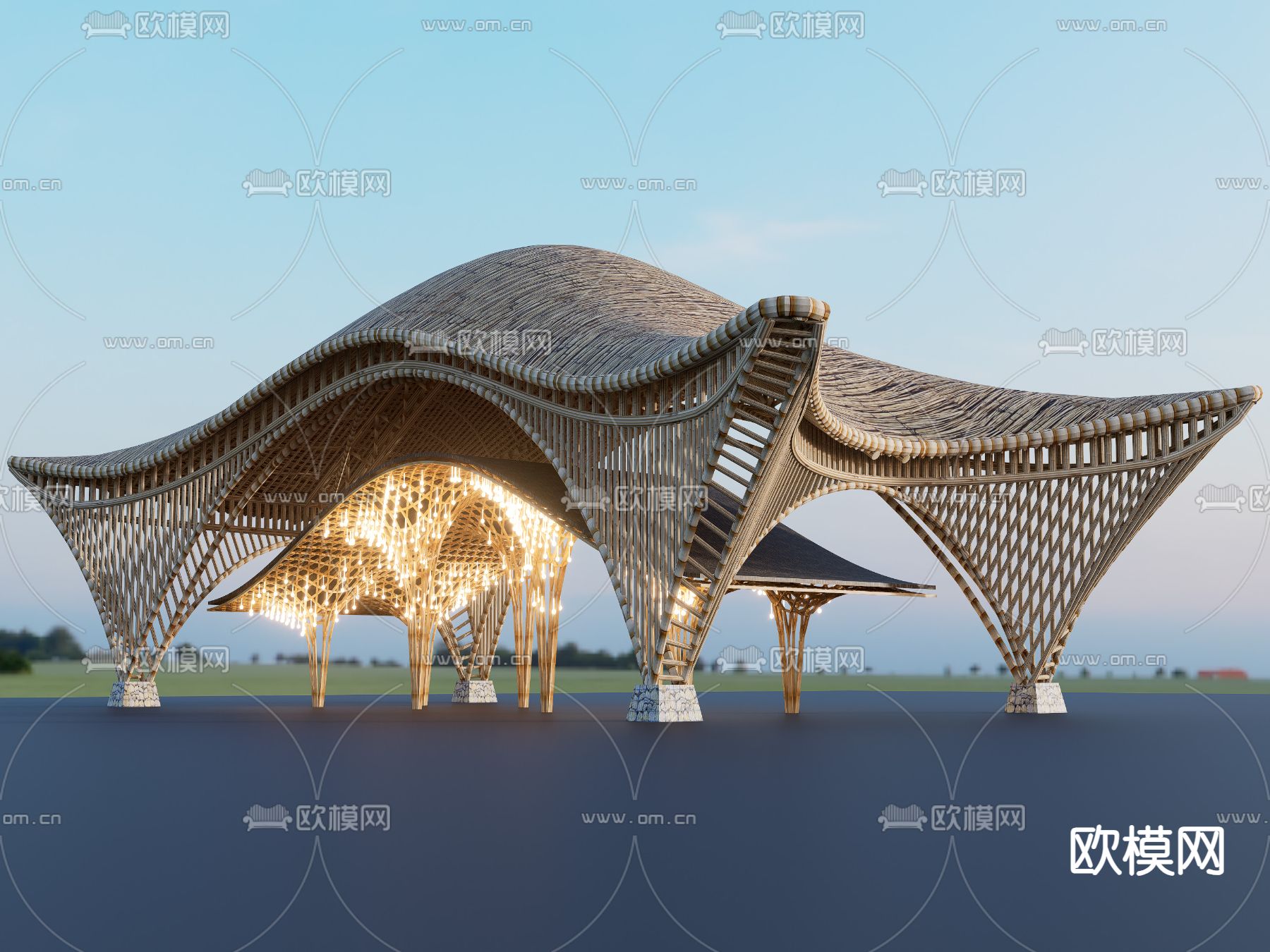 绿植盆栽su模型下载（渲染图1）