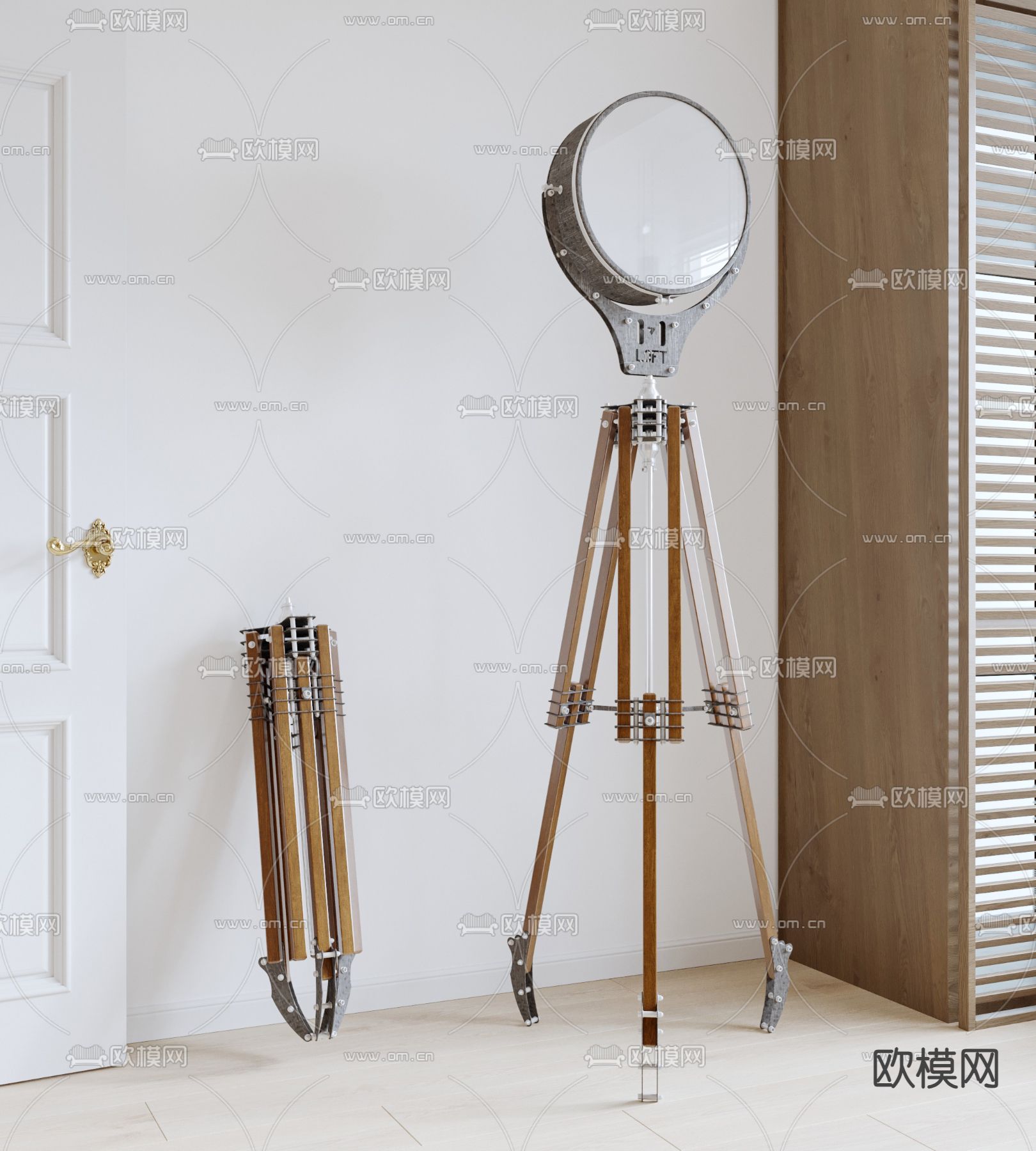 Manfrotto 三脚架补光灯 补光板3d模型下载