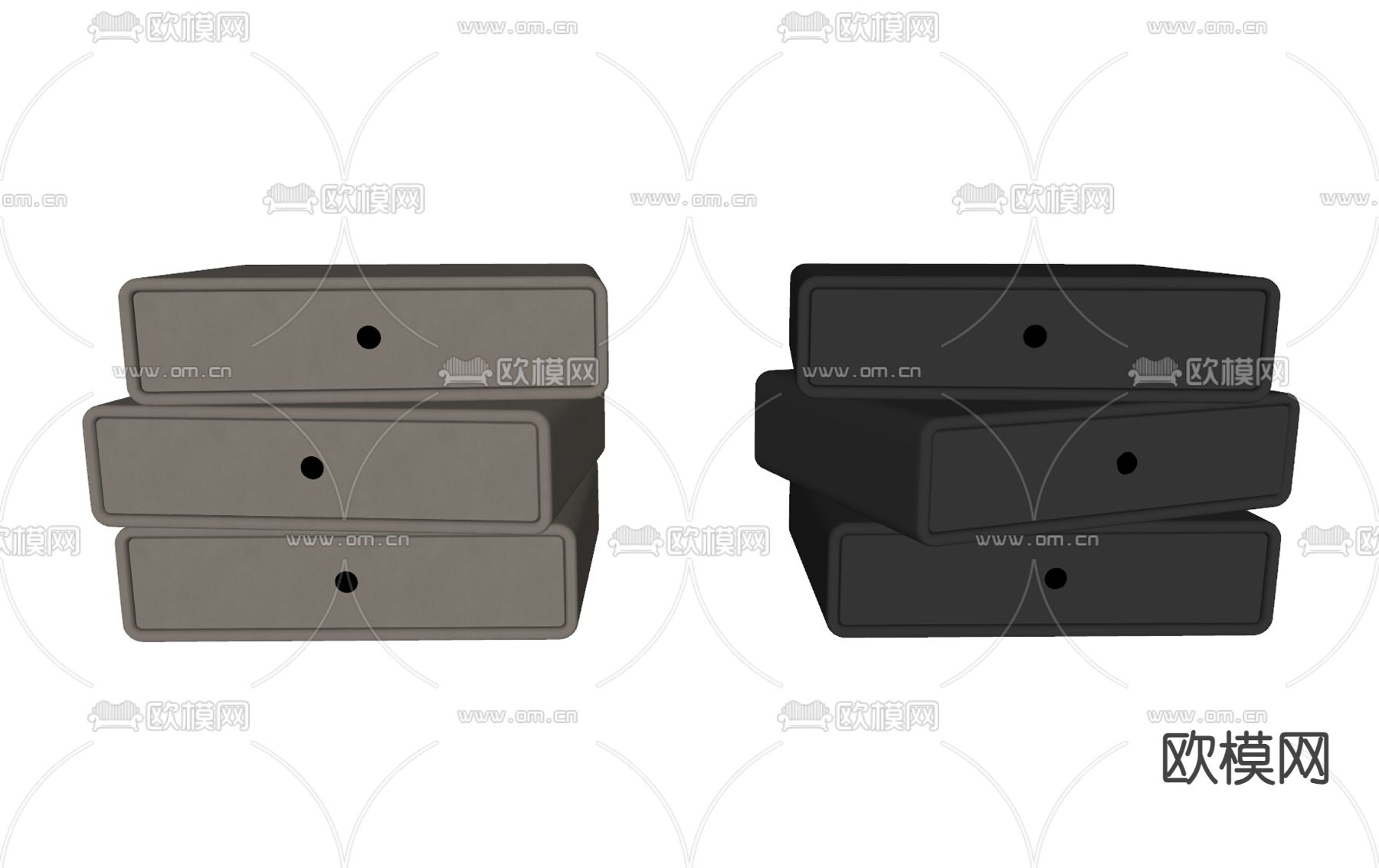 Poliform 床头柜su模型下载（渲染图2）