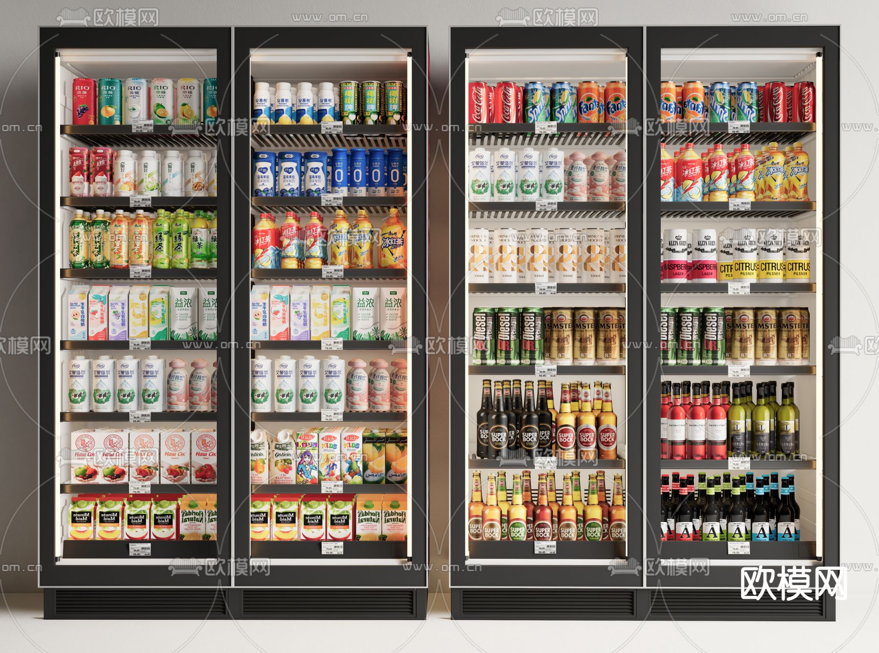 冰柜 冷藏柜 冷饮柜 饮料柜3d模型下载