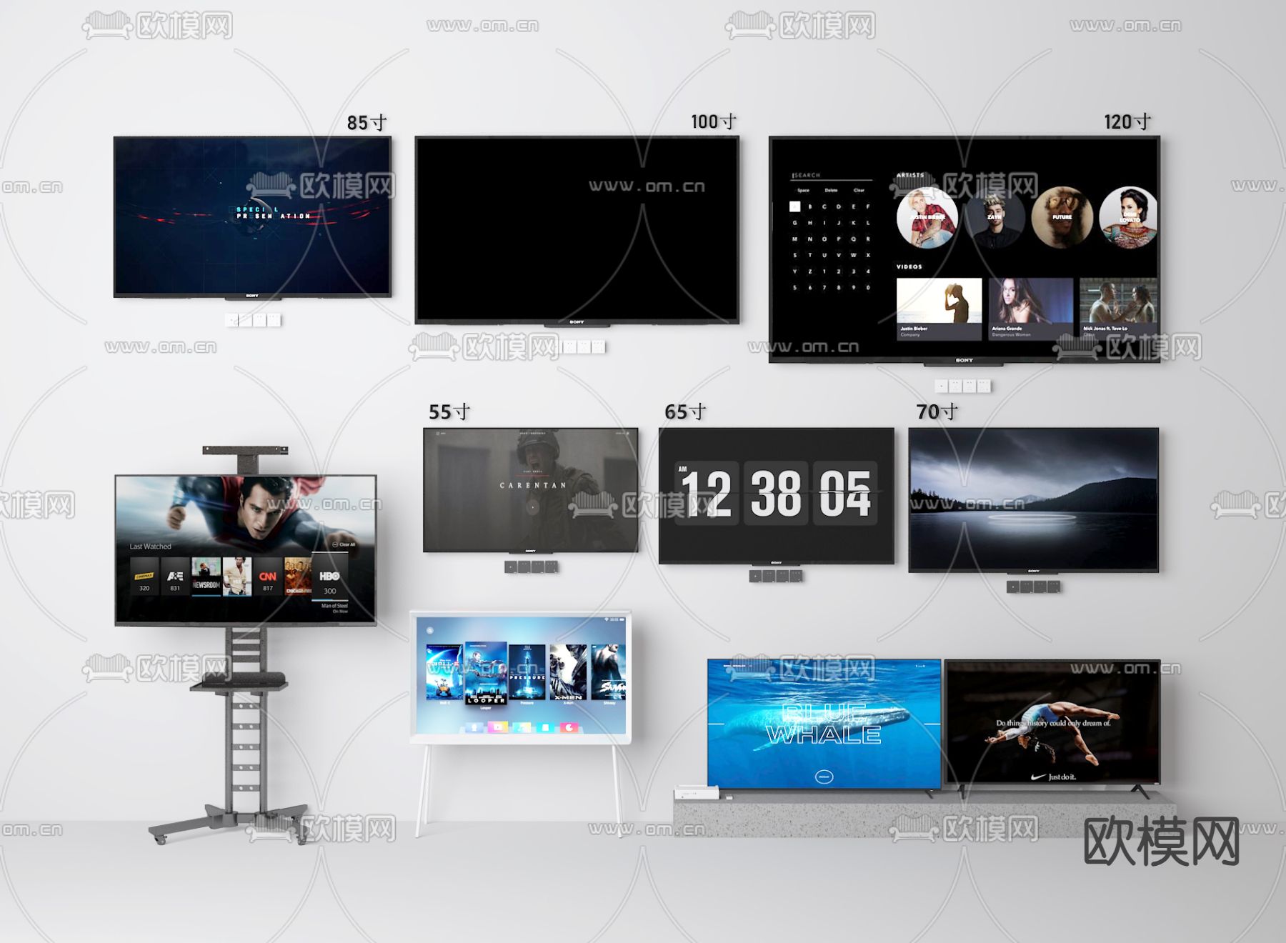 电视机 屏幕 显示屏su模型下载（渲染图1）