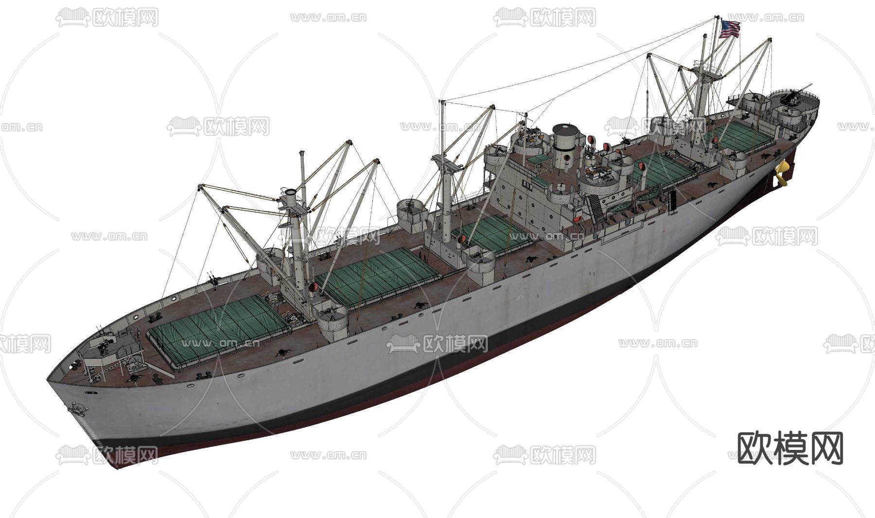 运输舰su模型下载（渲染图4）