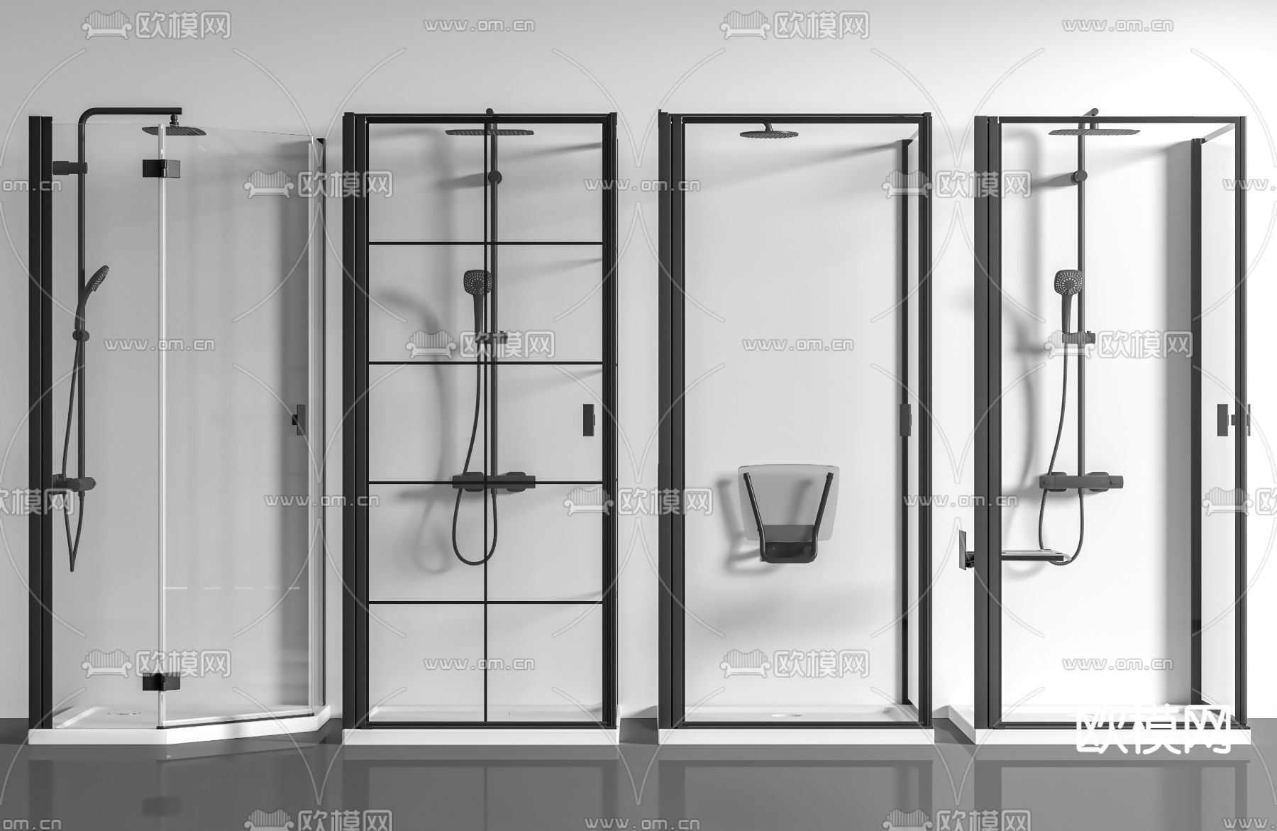 淋浴房 淋浴间 冲凉房3d模型下载