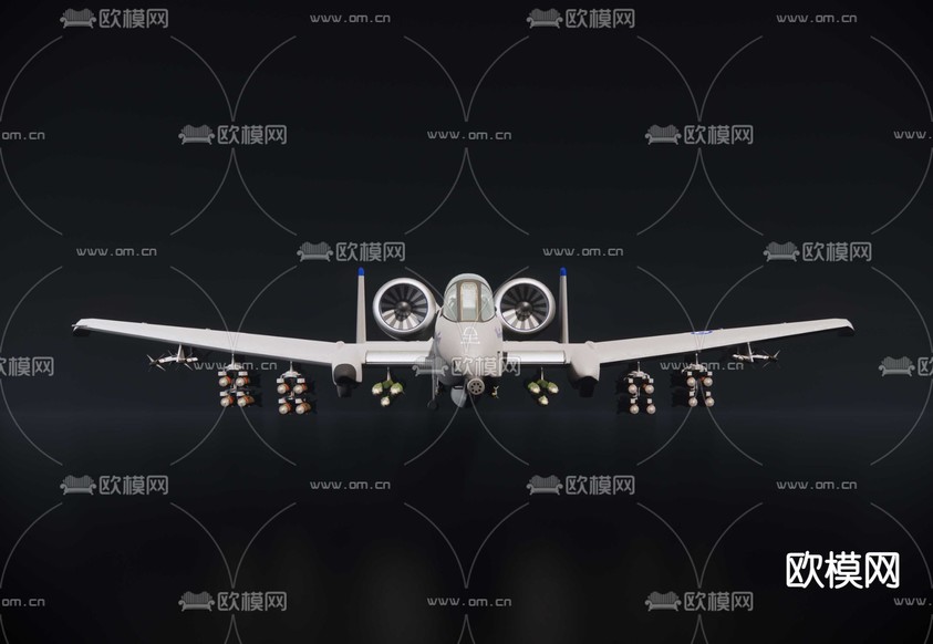 A10攻击机su模型下载(渲染图4)