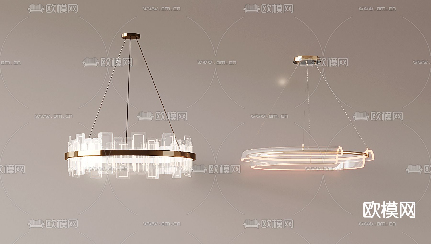 水晶吊灯 大厅吊灯3d模型下载