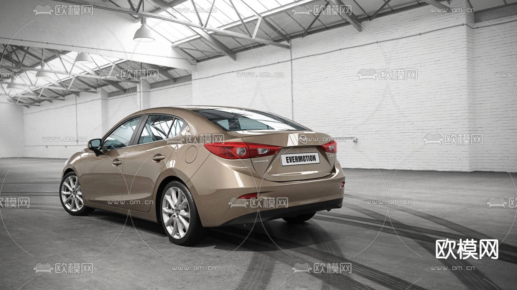 马自达汽车 轿车3d模型下载（渲染图2）