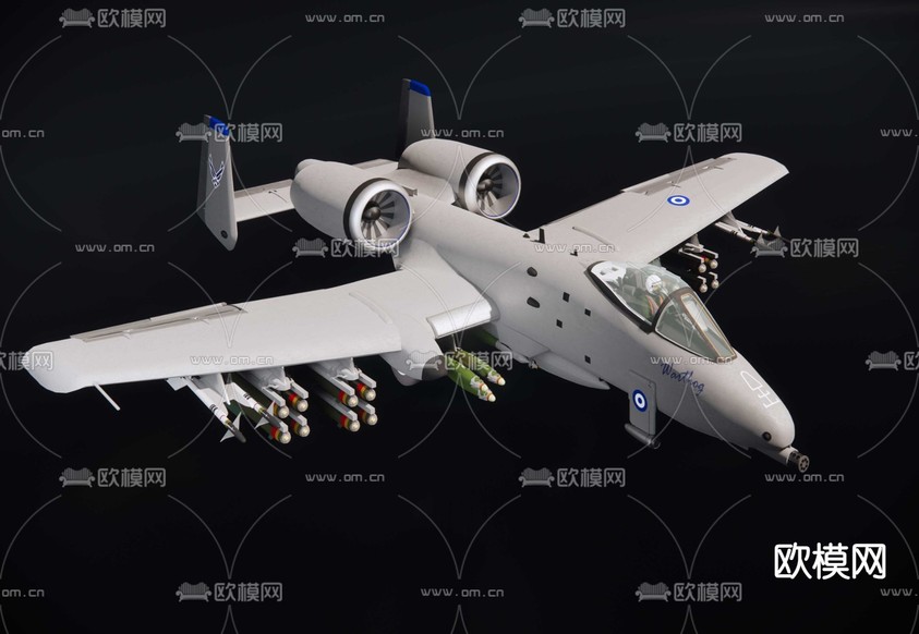 A10攻击机su模型下载(渲染图1)