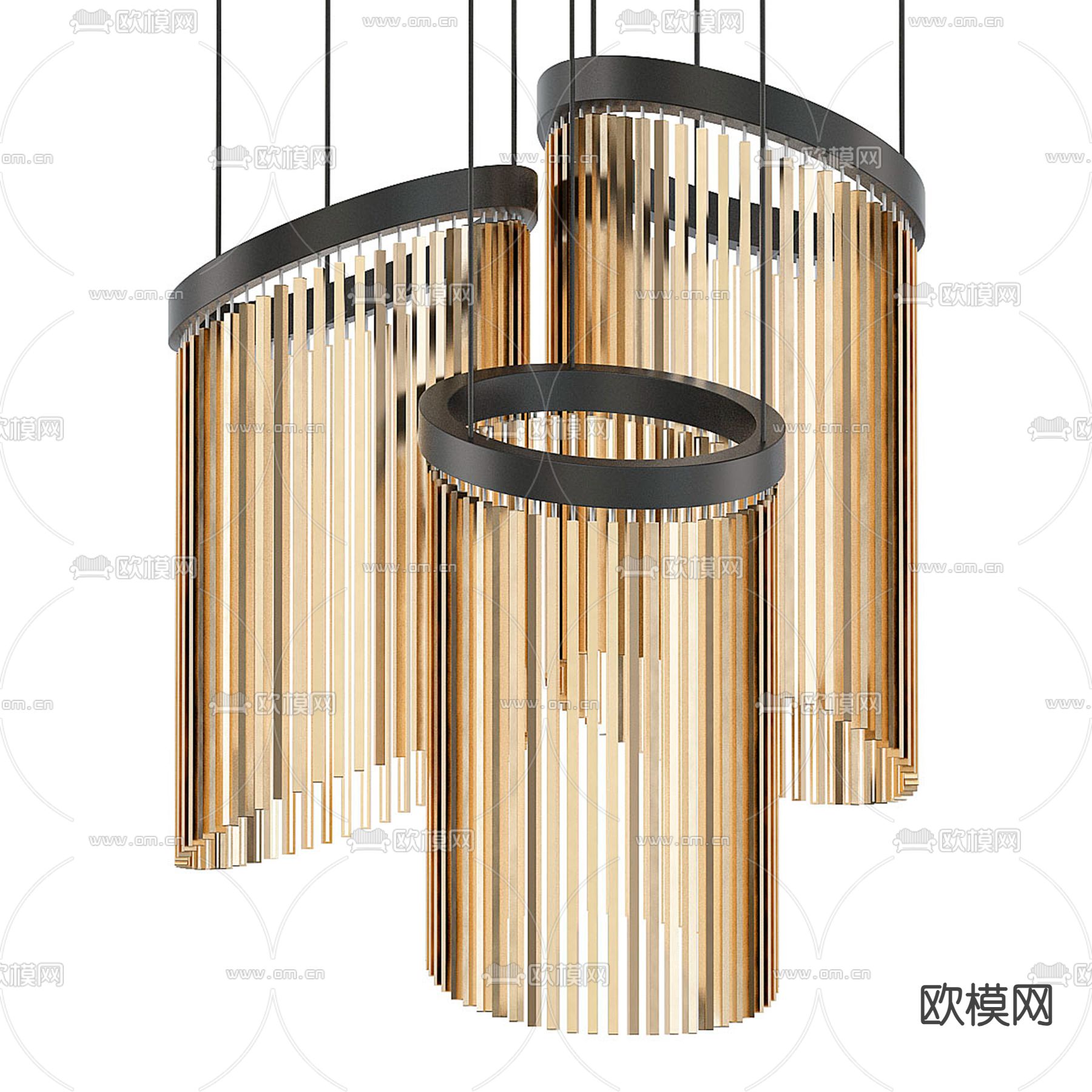 水晶吊灯3d模型下载
