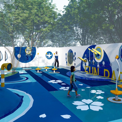  儿童活动场地su模型 