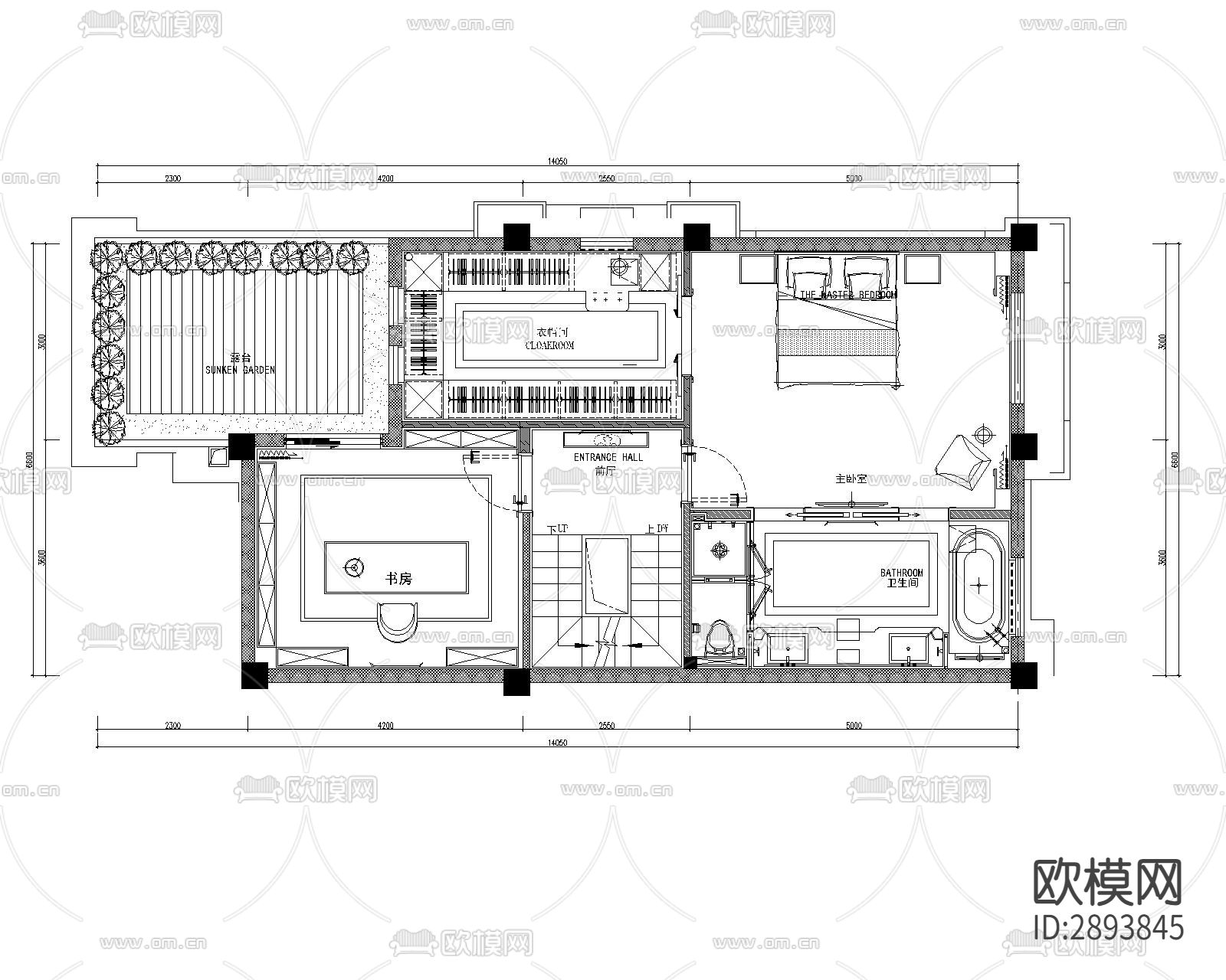 别墅cad施工图下载（渲染图6）