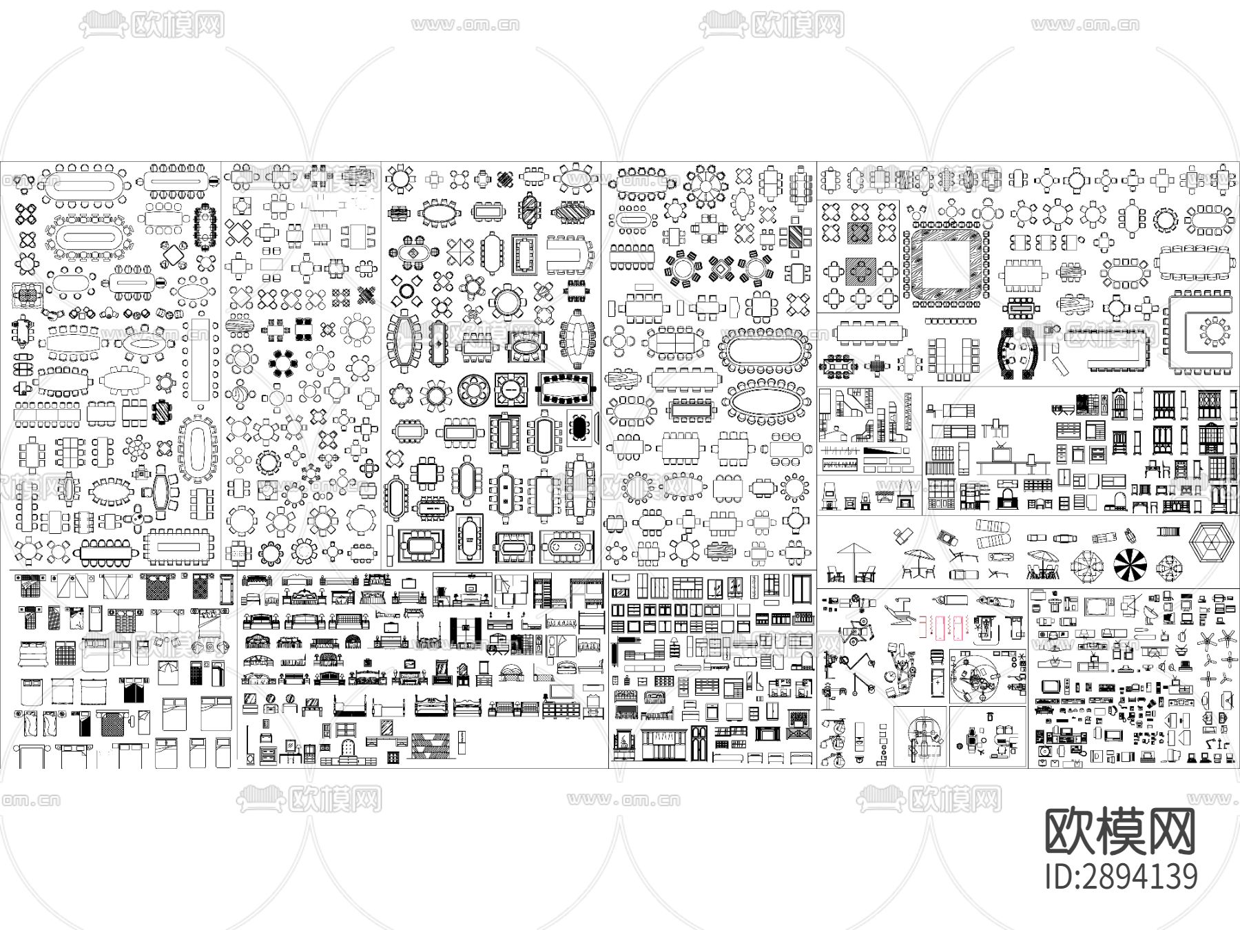 家具cad图块下载（渲染图2）