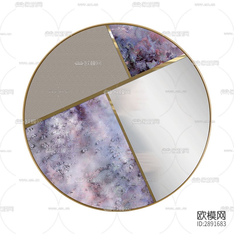 现代轻奢水晶石肌理装置画下载