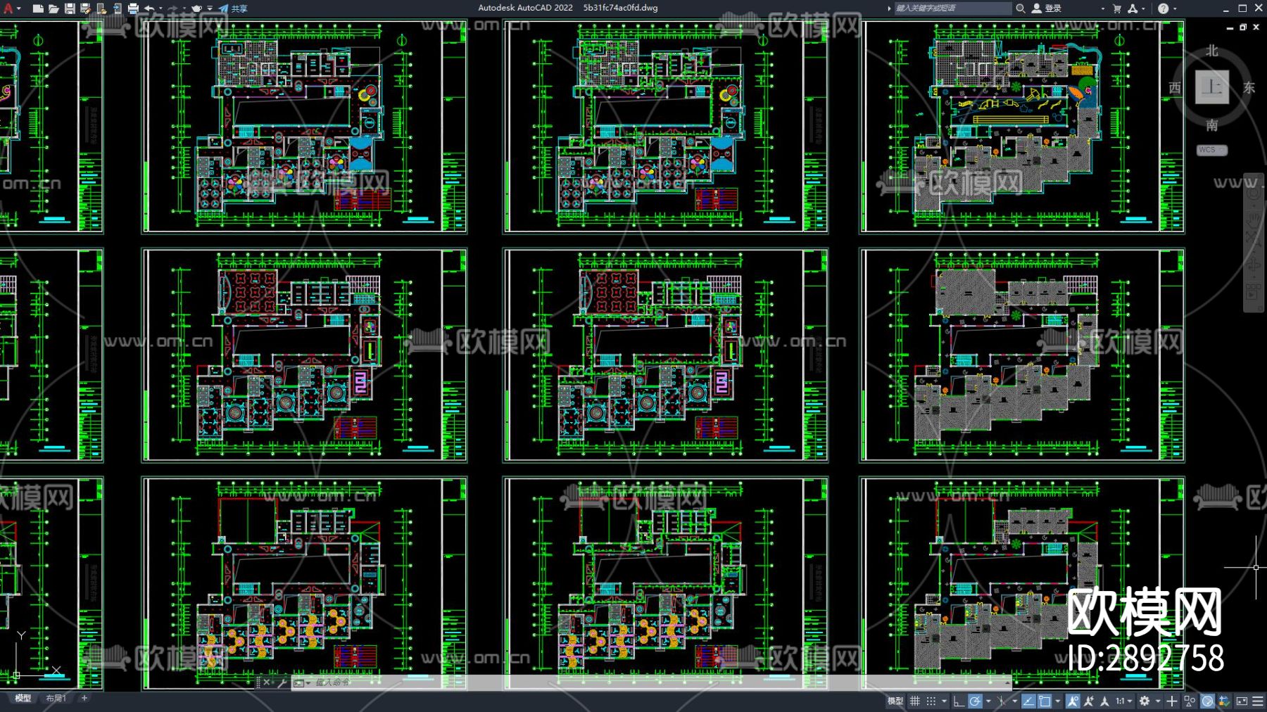 幼儿园cad平面图下载（渲染图5）
