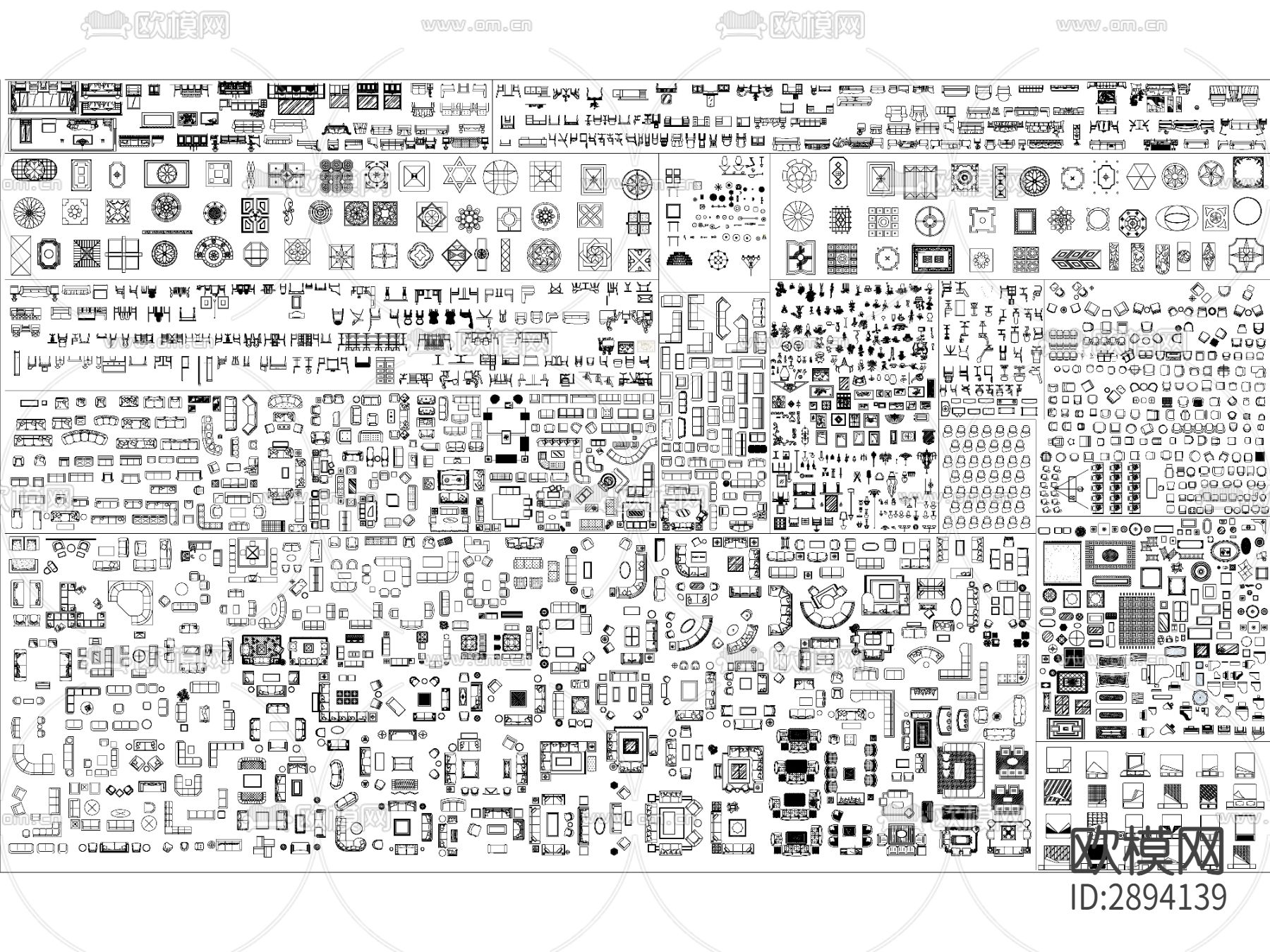 家具cad图块下载（渲染图4）