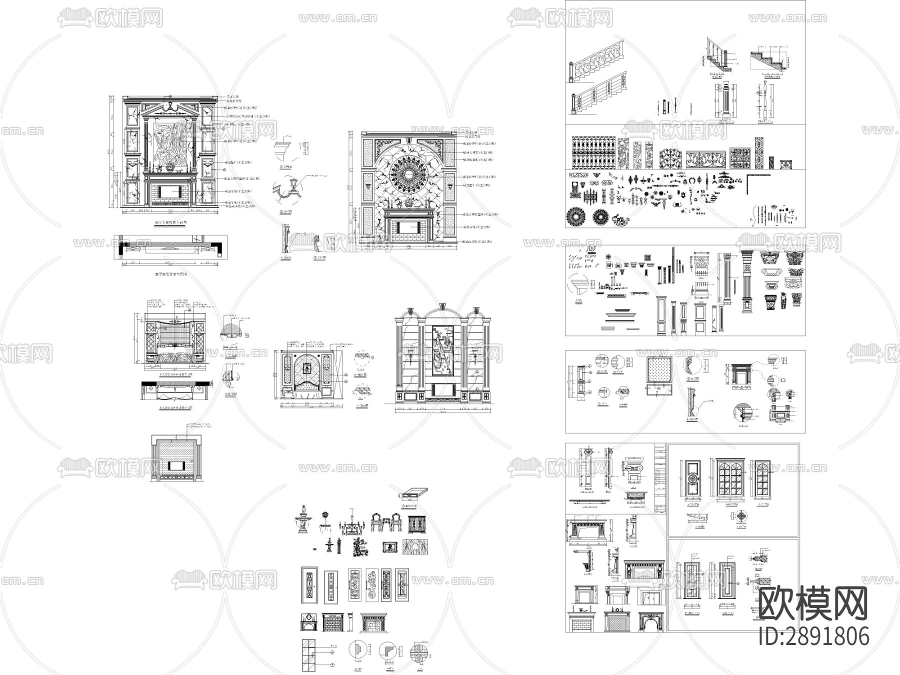 家具cad图块-免费3dmax模型库-欧模网