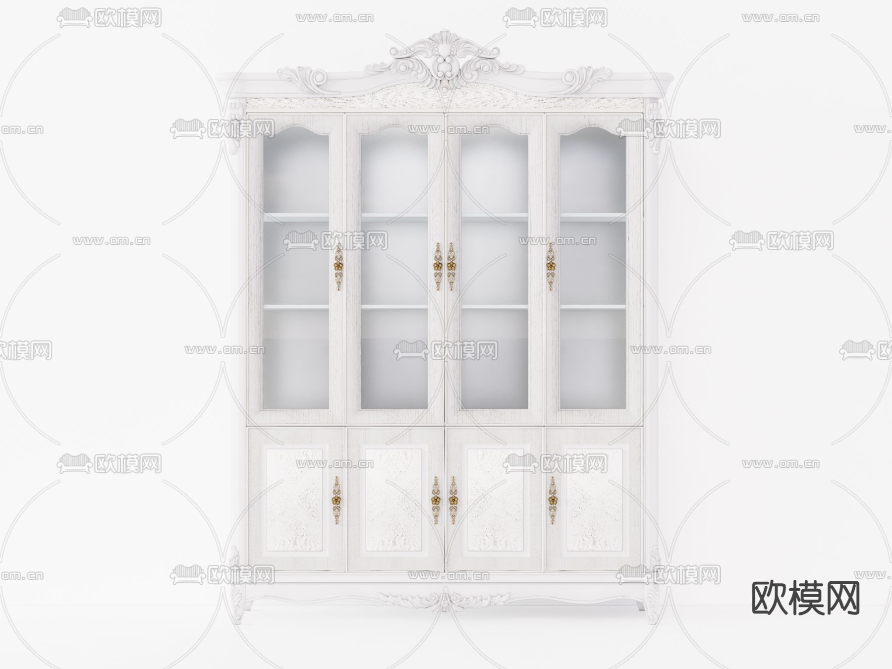 欧式衣柜su模型下载（渲染图1）