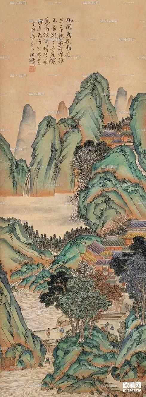 国画 千里江山图 装饰画下载