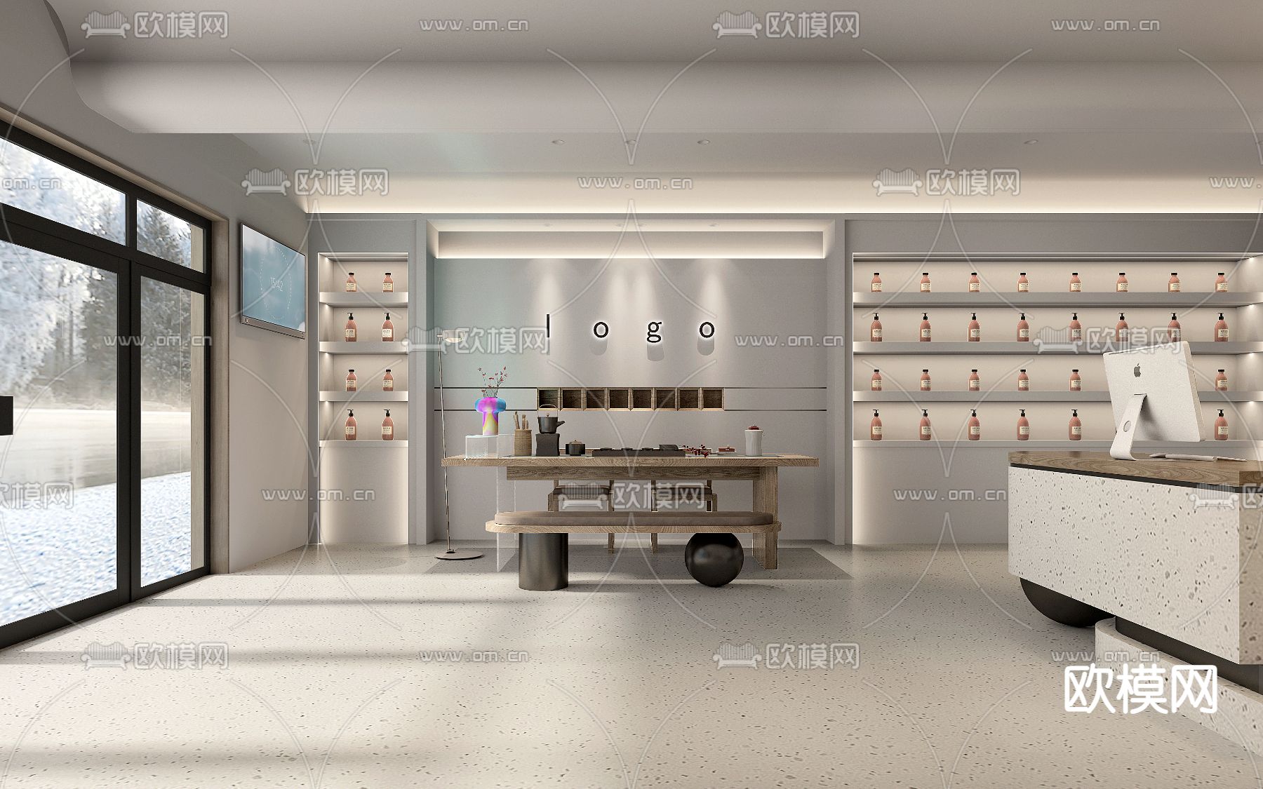 化妆品店 美妆店3d模型下载（渲染图2）