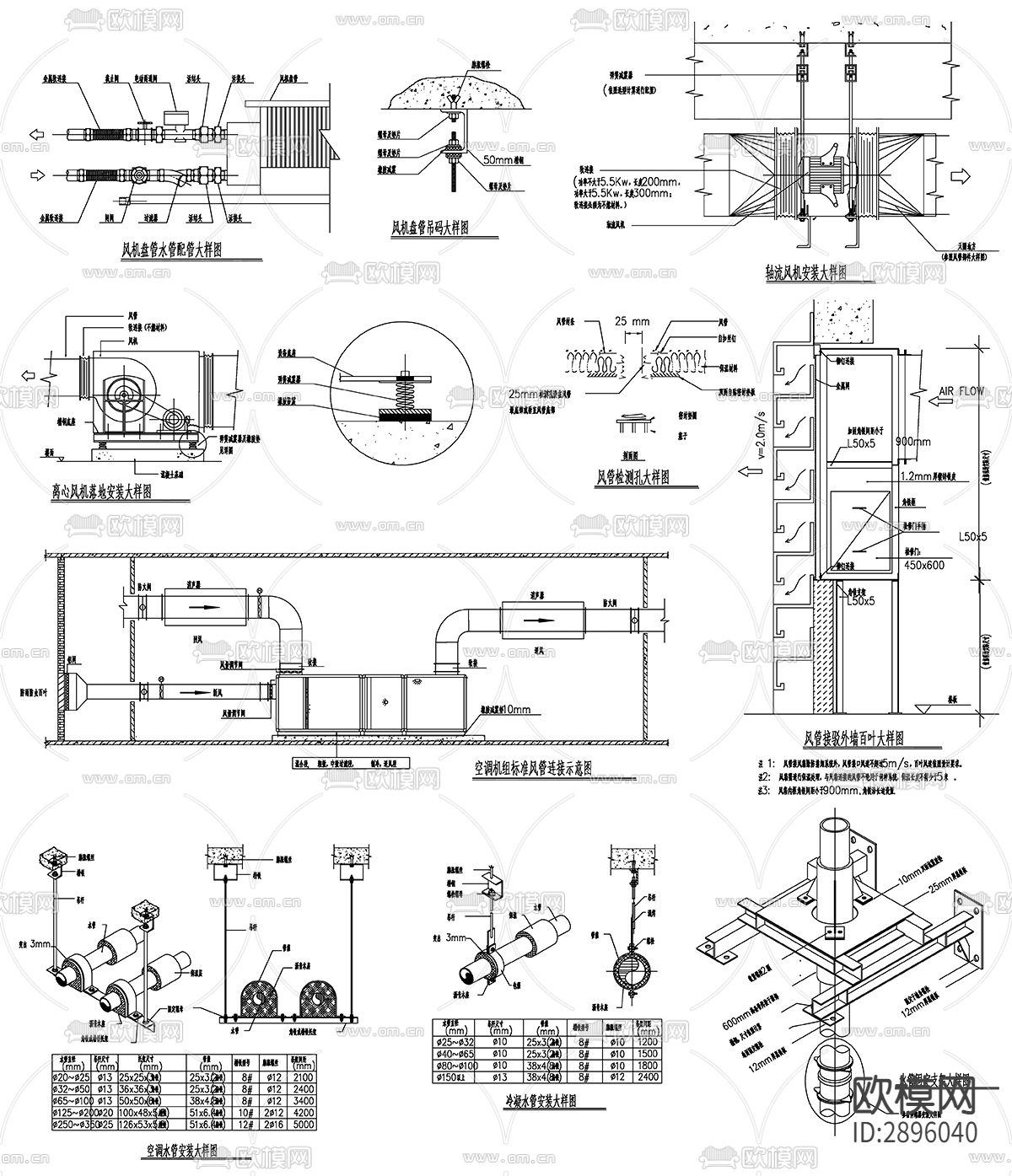 风机盘管节点大样图下载（渲染图6）