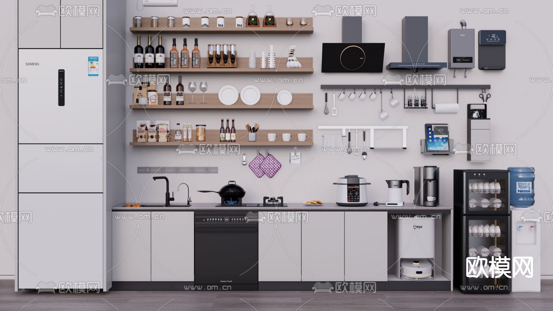 厨房用品su模型下载（渲染图1）
