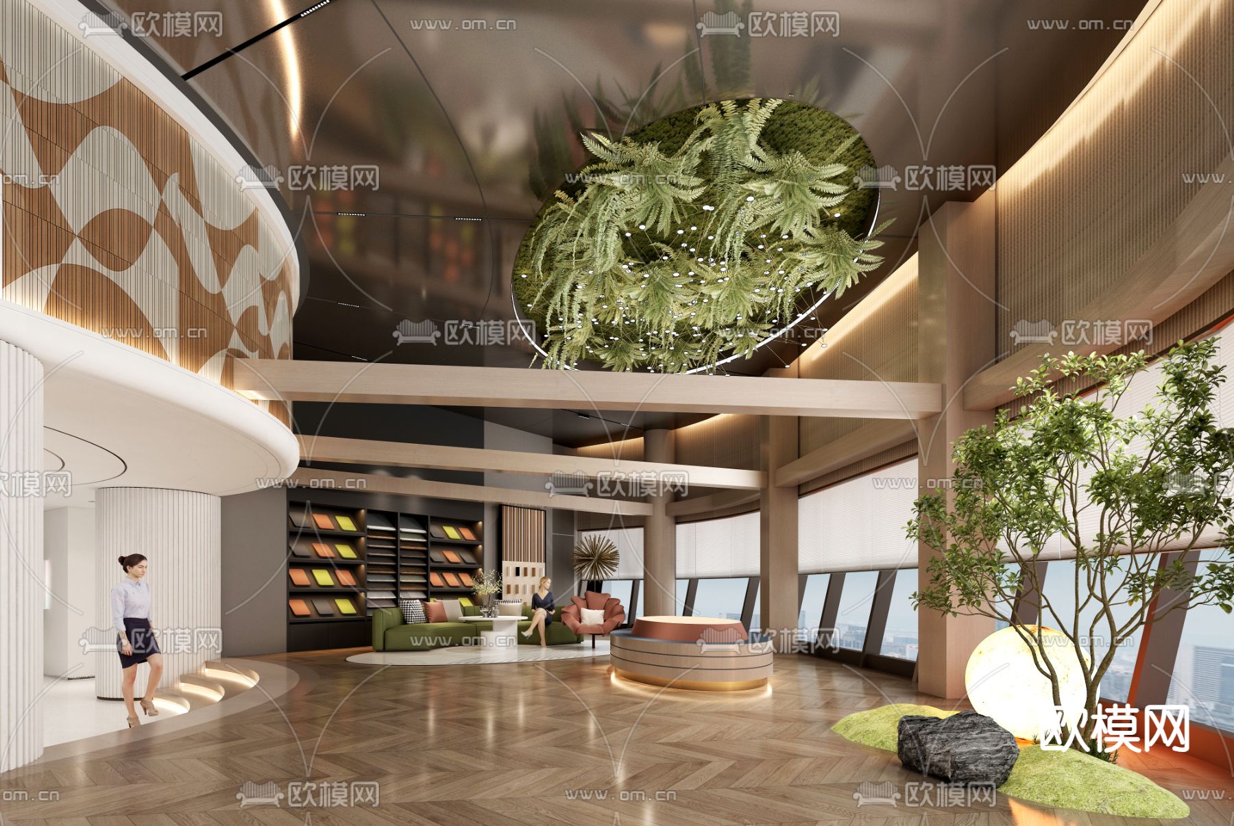 办公室休息区3d模型下载