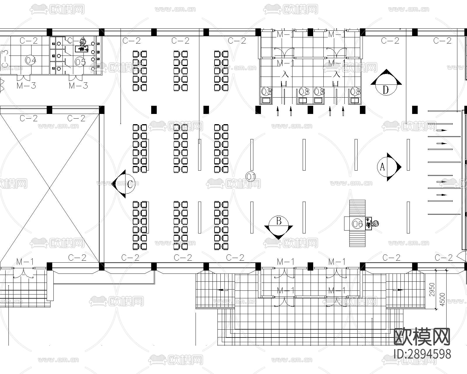 客运站cad施工图下载（渲染图8）