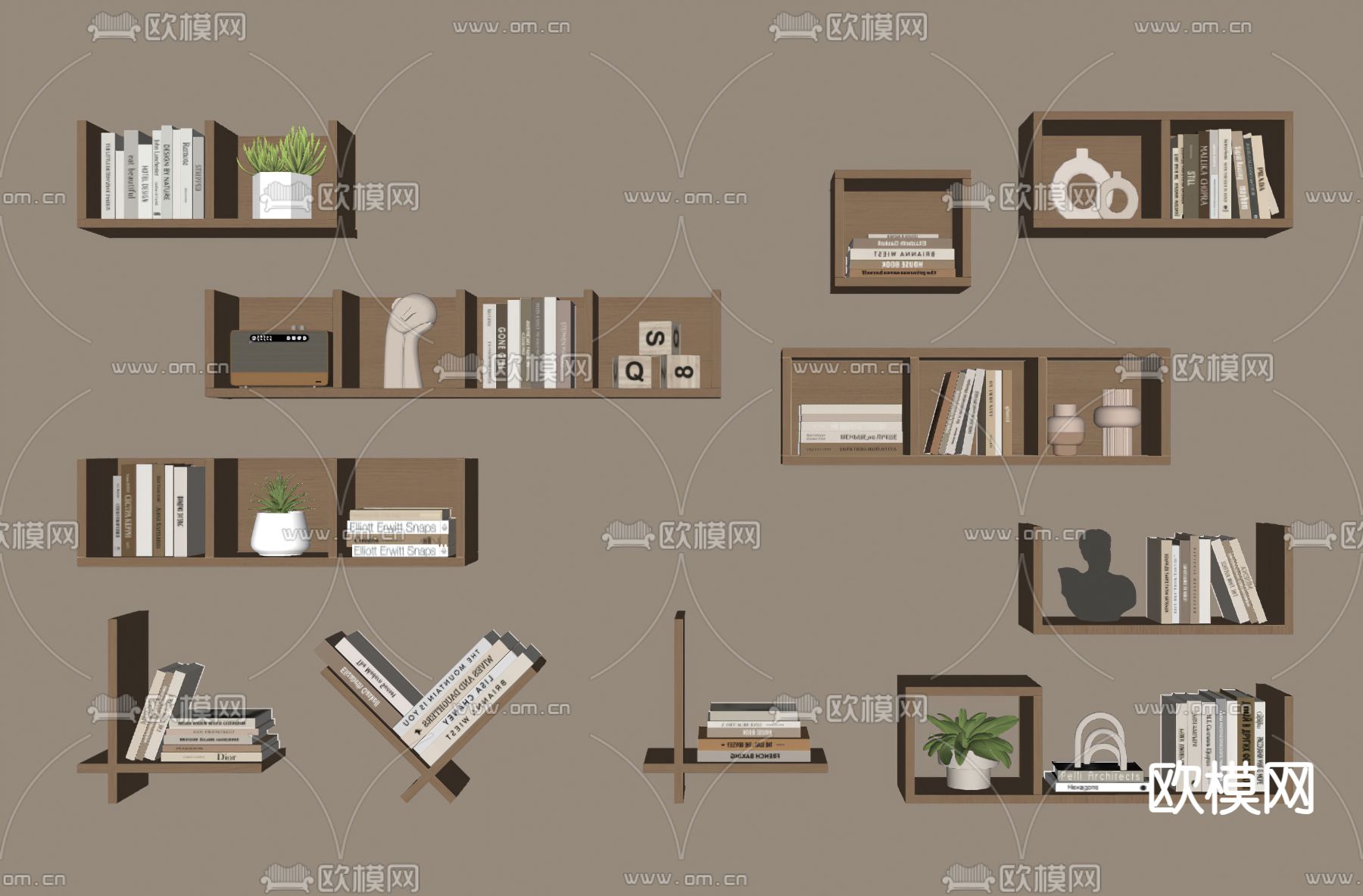 现代壁架su模型下载（渲染图2）