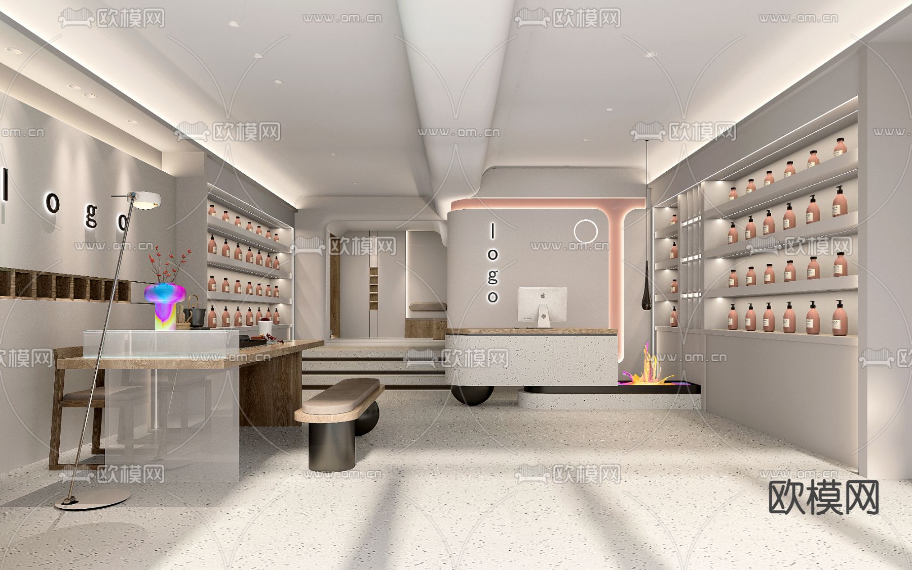 化妆品店 美妆店3d模型下载（渲染图1）