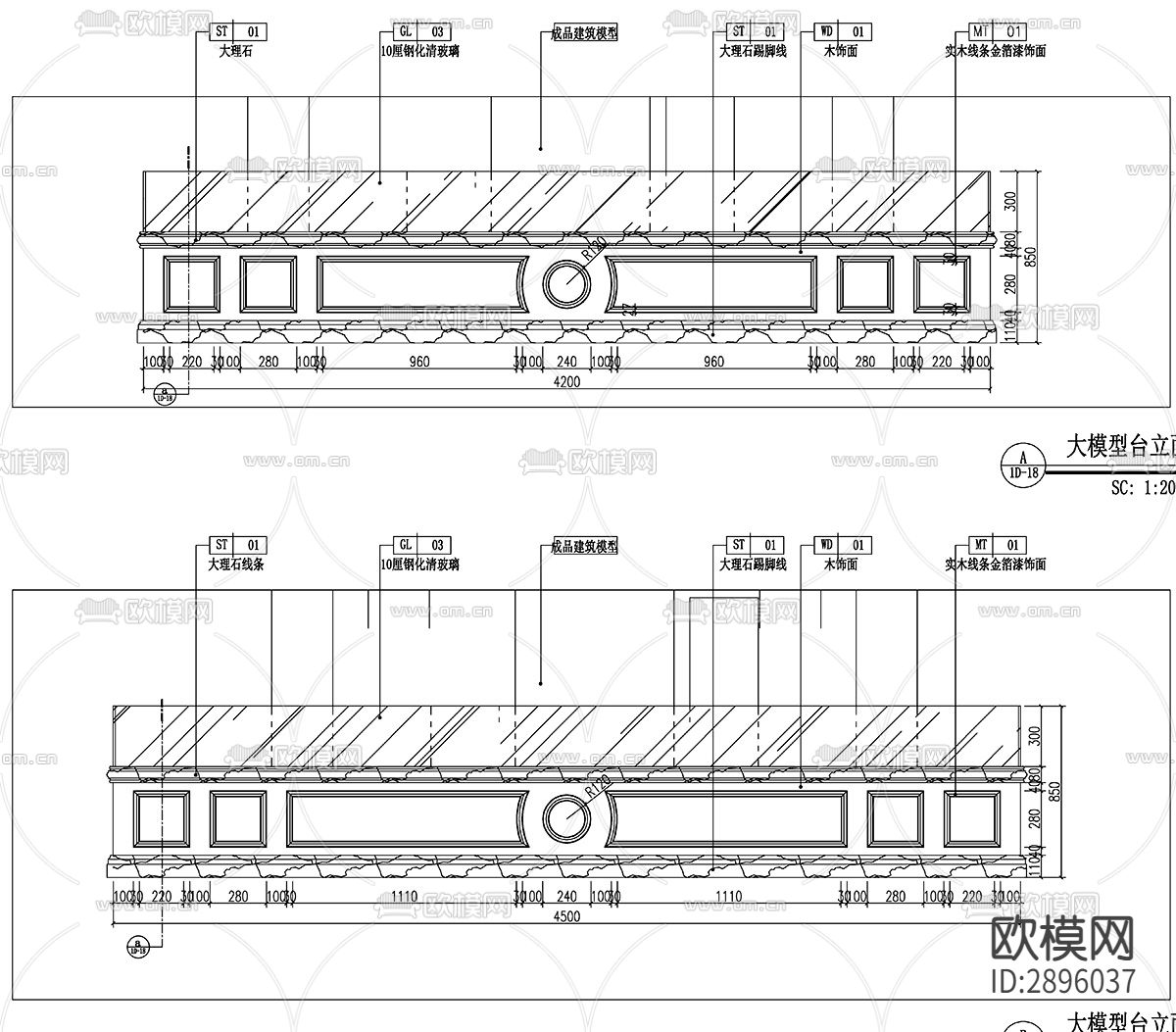 沙盘设计CAD施工图下载（渲染图3）