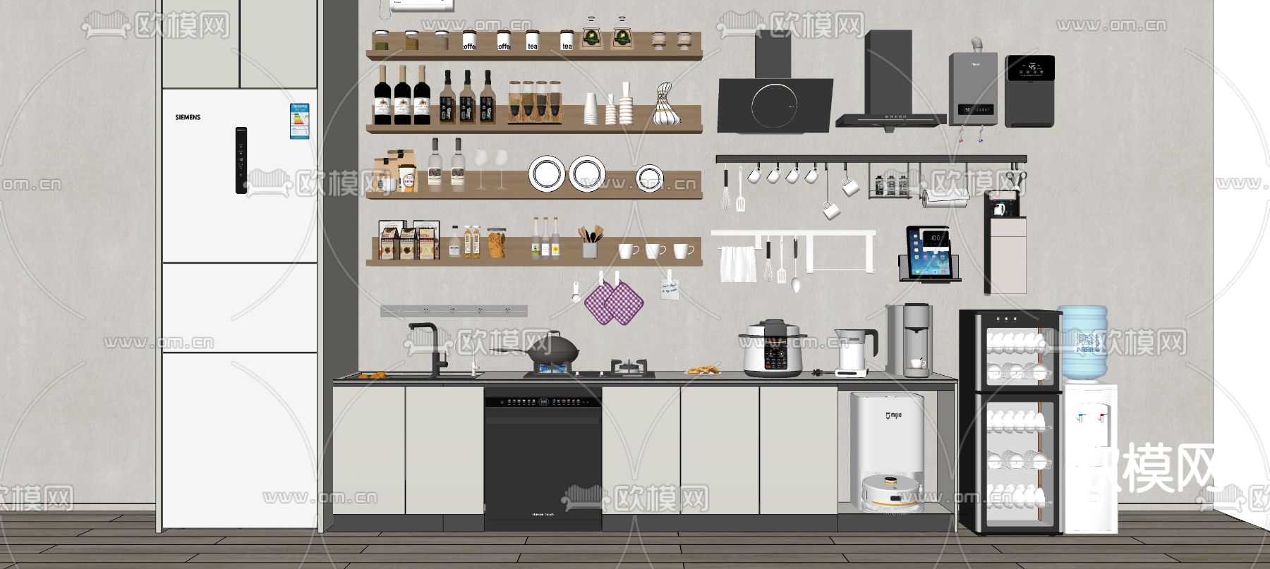 厨房用品su模型下载（渲染图2）