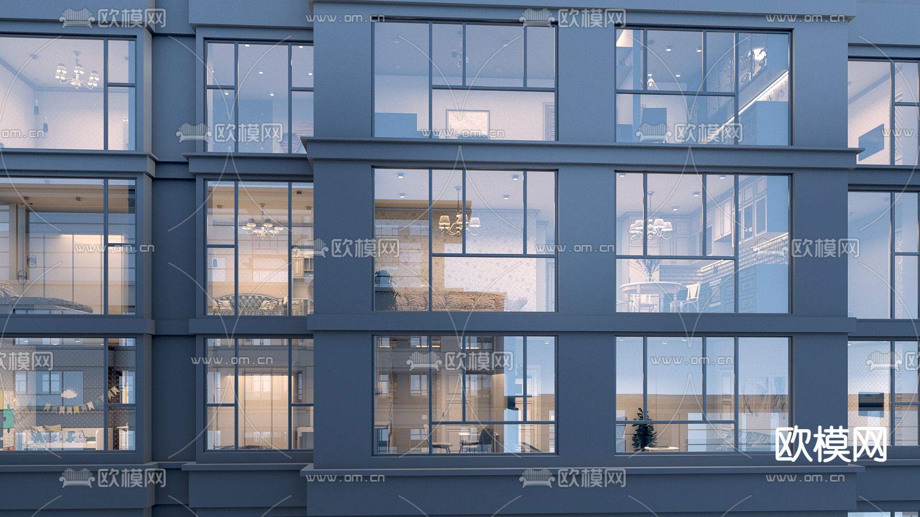 建筑构件 窗户配景3d模型下载