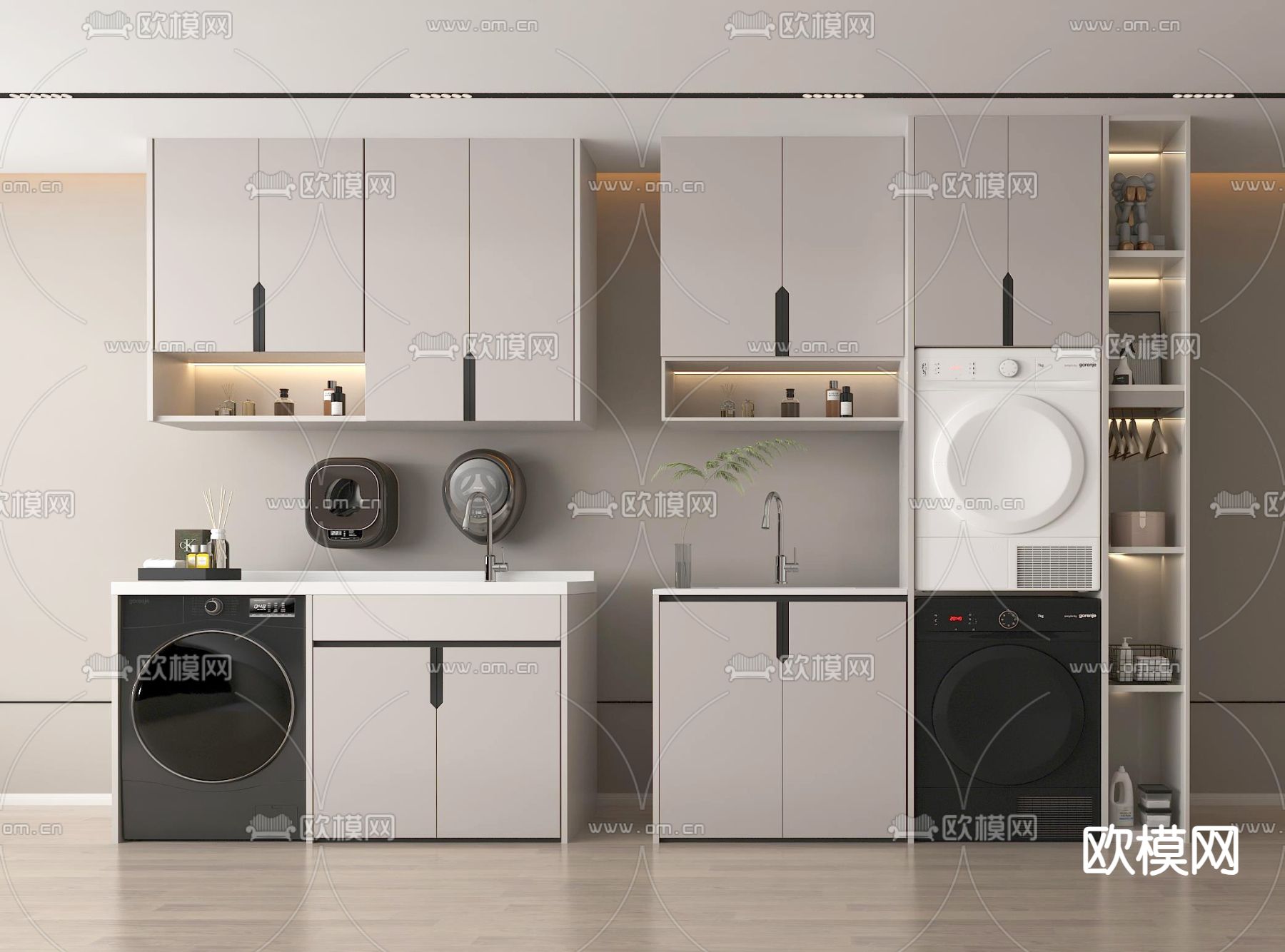 阳台柜 洗衣机柜3d模型下载