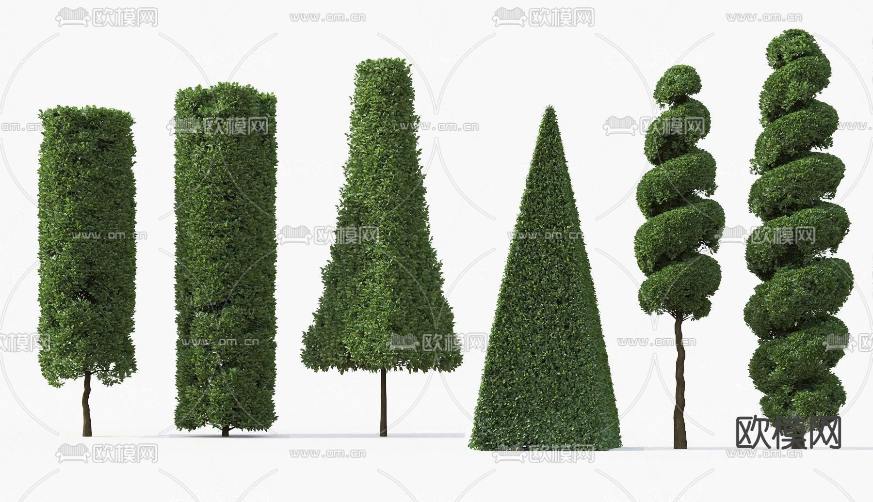 灌木绿篱su模型下载（渲染图1）