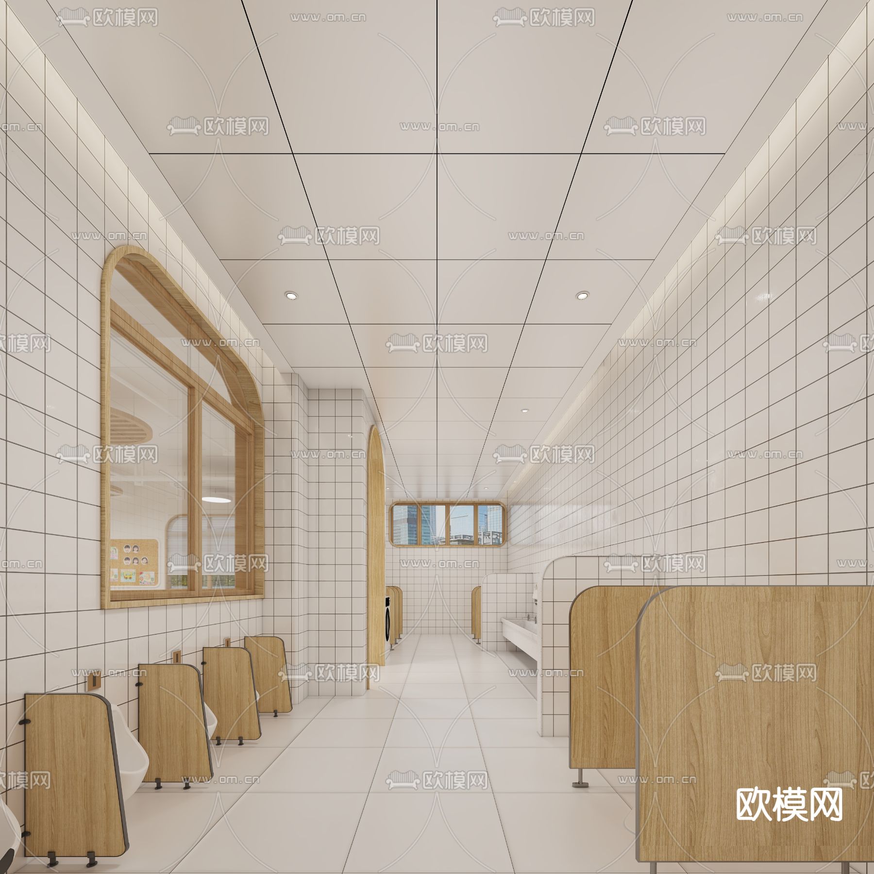 图书馆 阅览室3d模型下载（渲染图4）