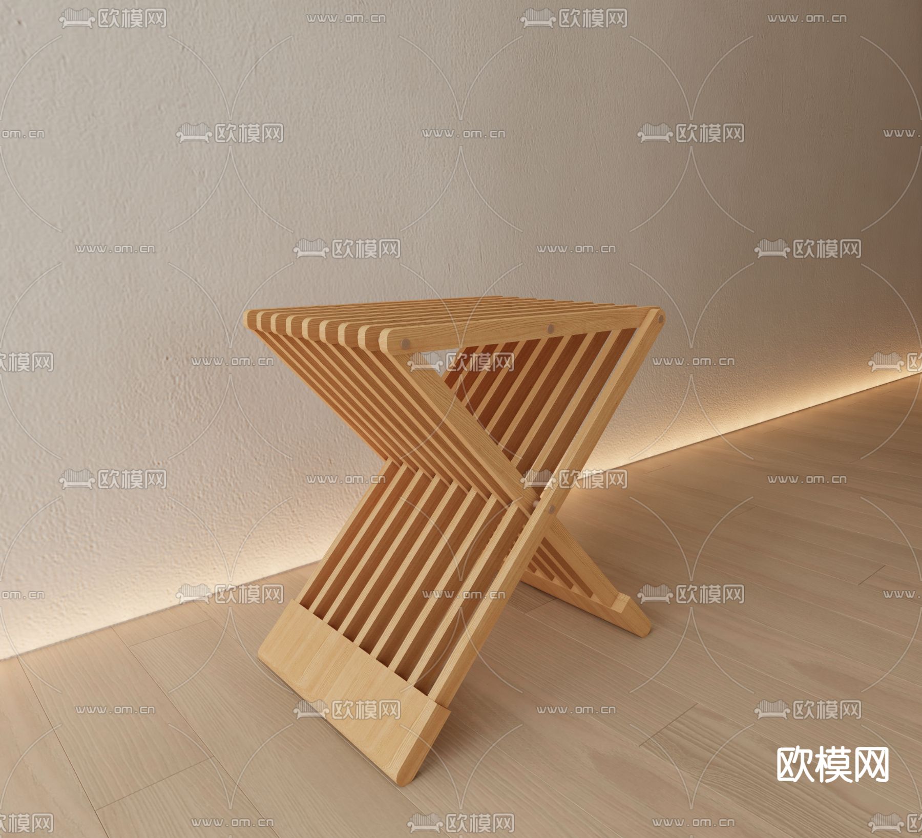 侘寂角几 边几3d模型下载