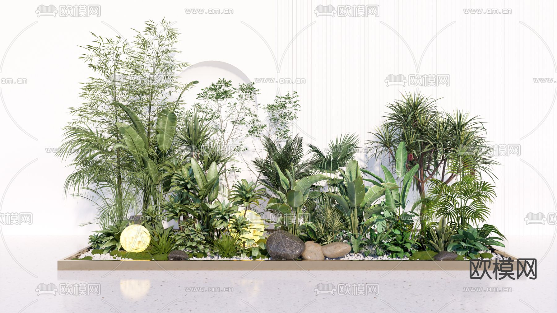 植物堆 小品su模型下载（渲染图1）