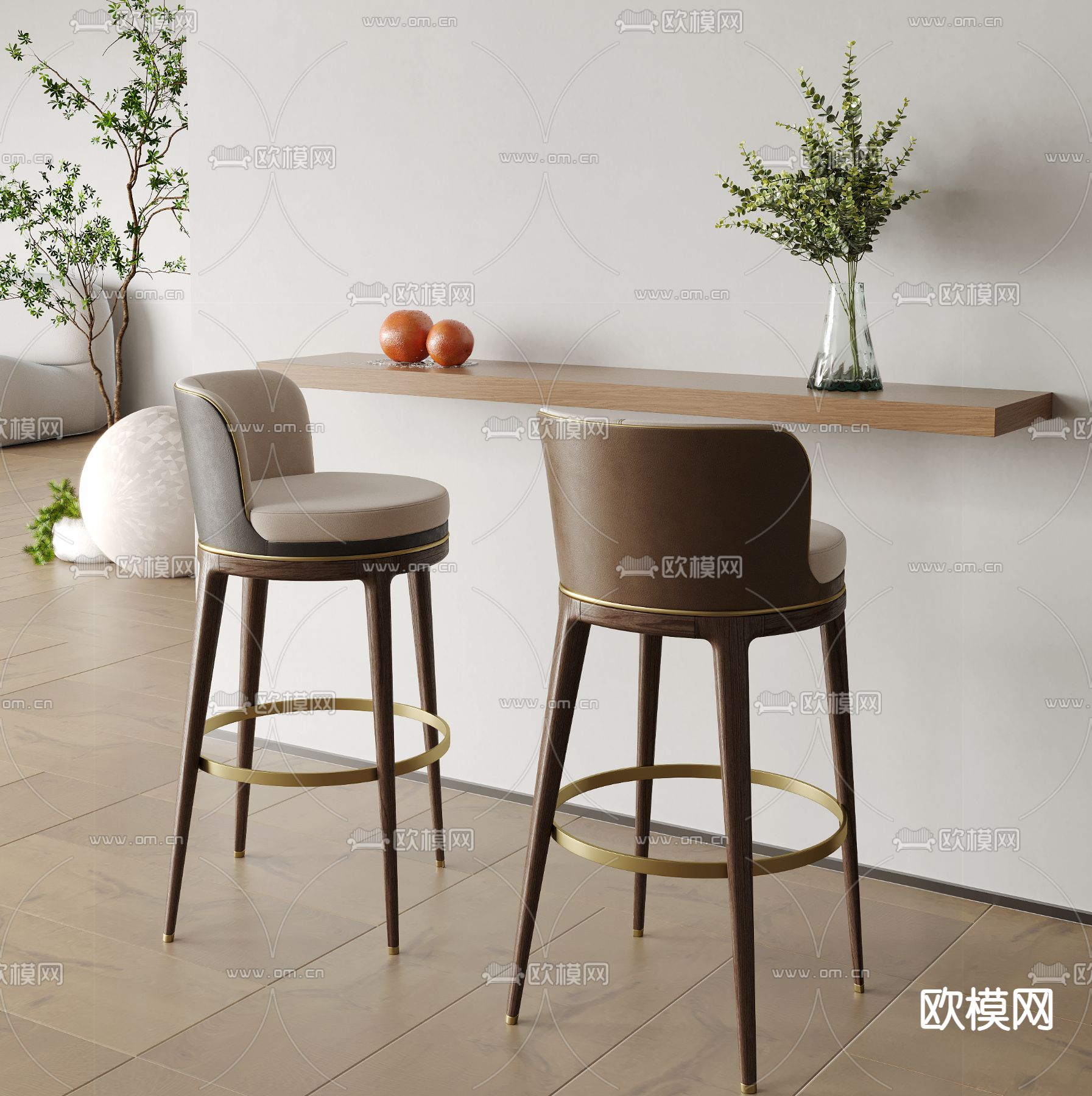 吧椅 吧凳 高脚凳3d模型下载