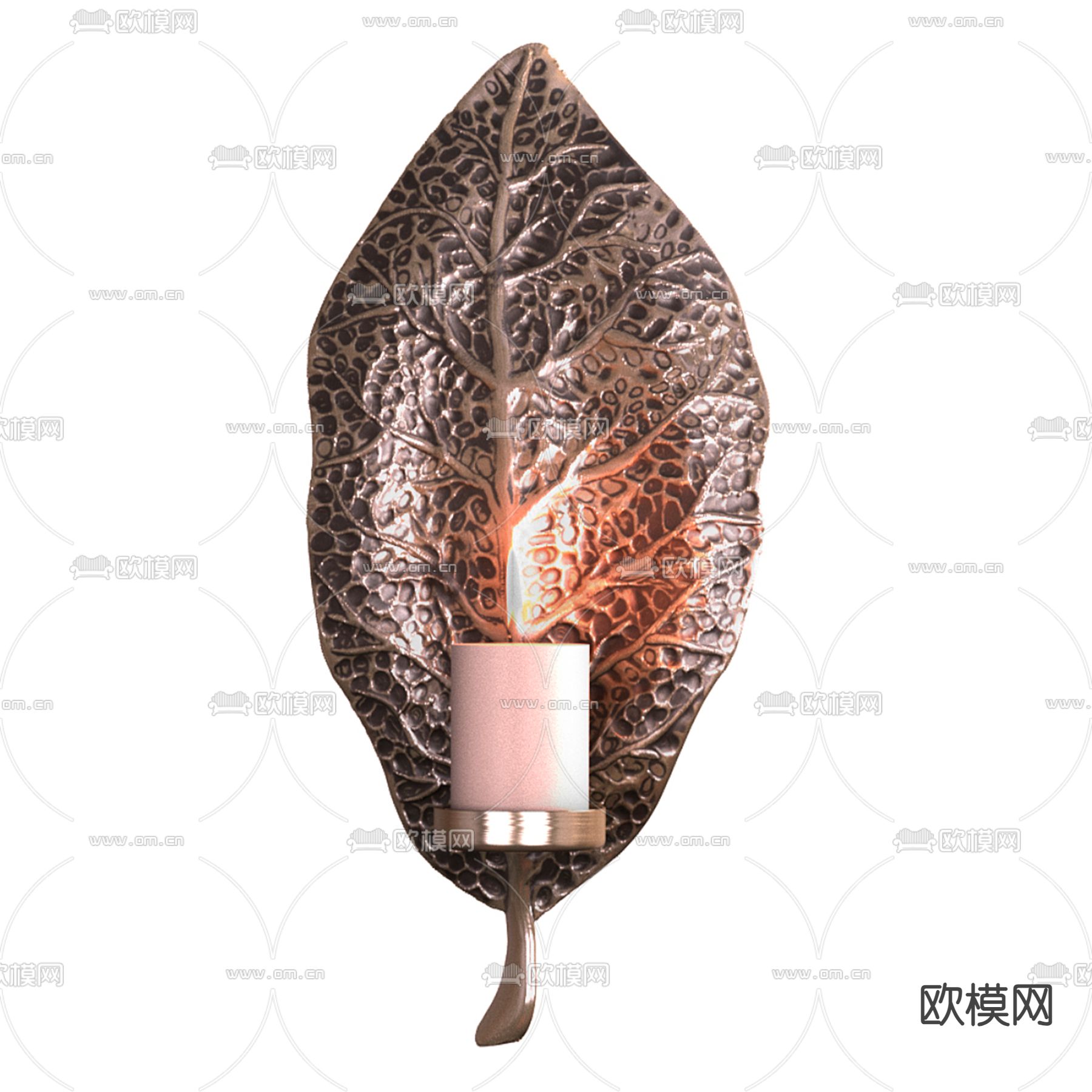 树叶壁灯3d模型下载